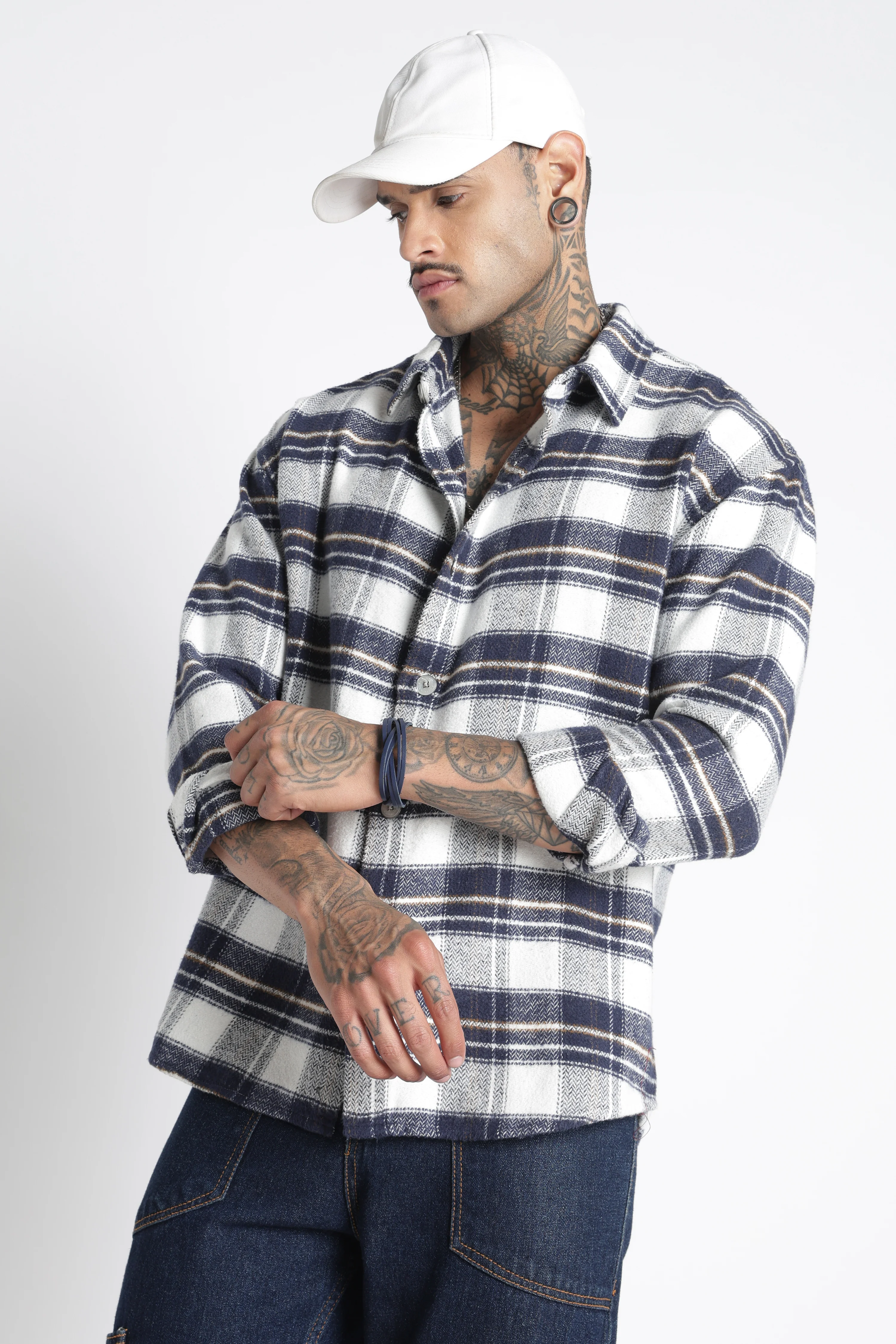 Men Brushed Check Shirt - Image 9