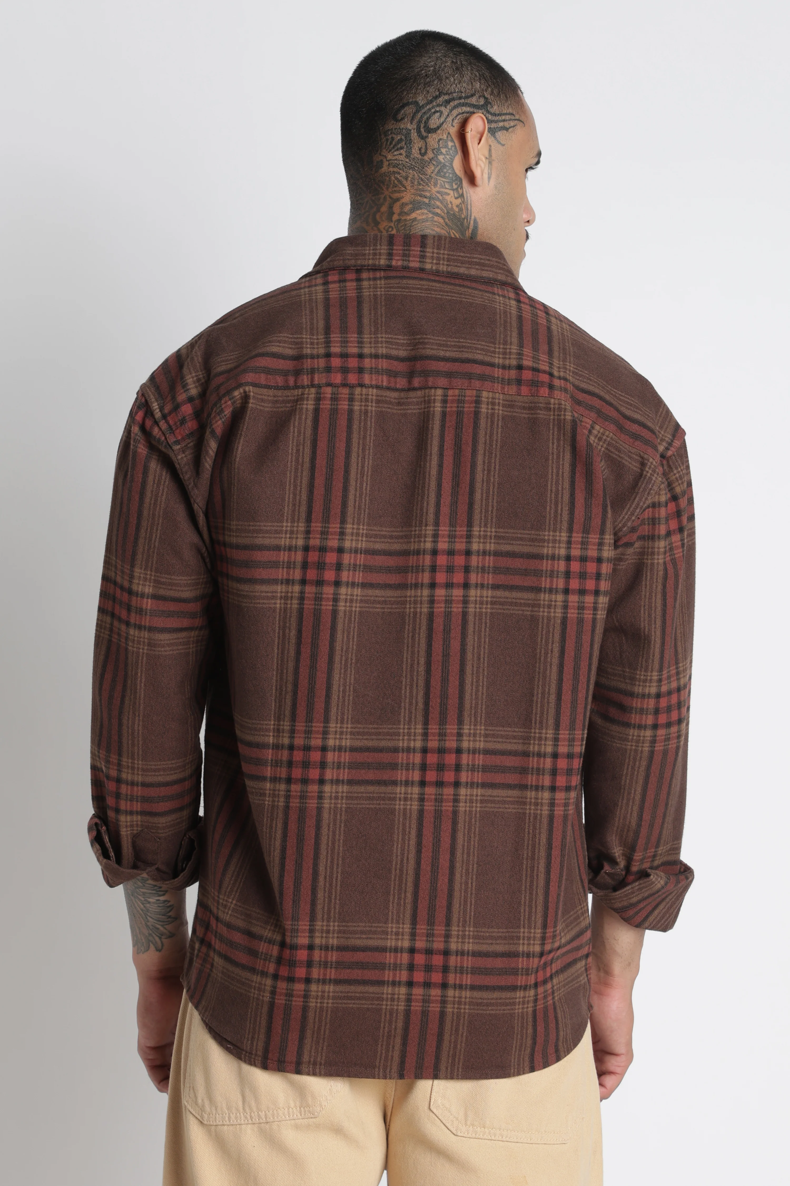 Men Brushed Check Shirt - Image 10