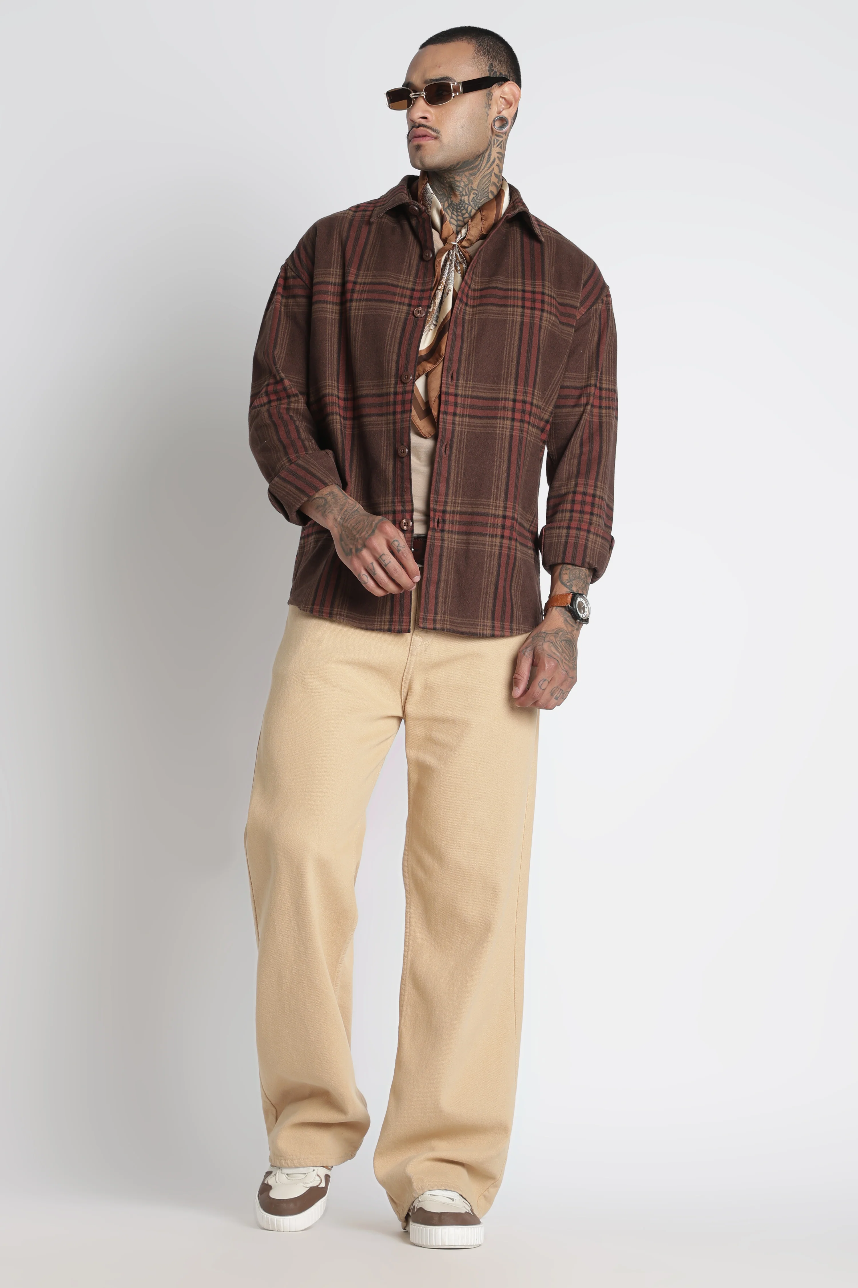 Men Brushed Check Shirt - Image 6