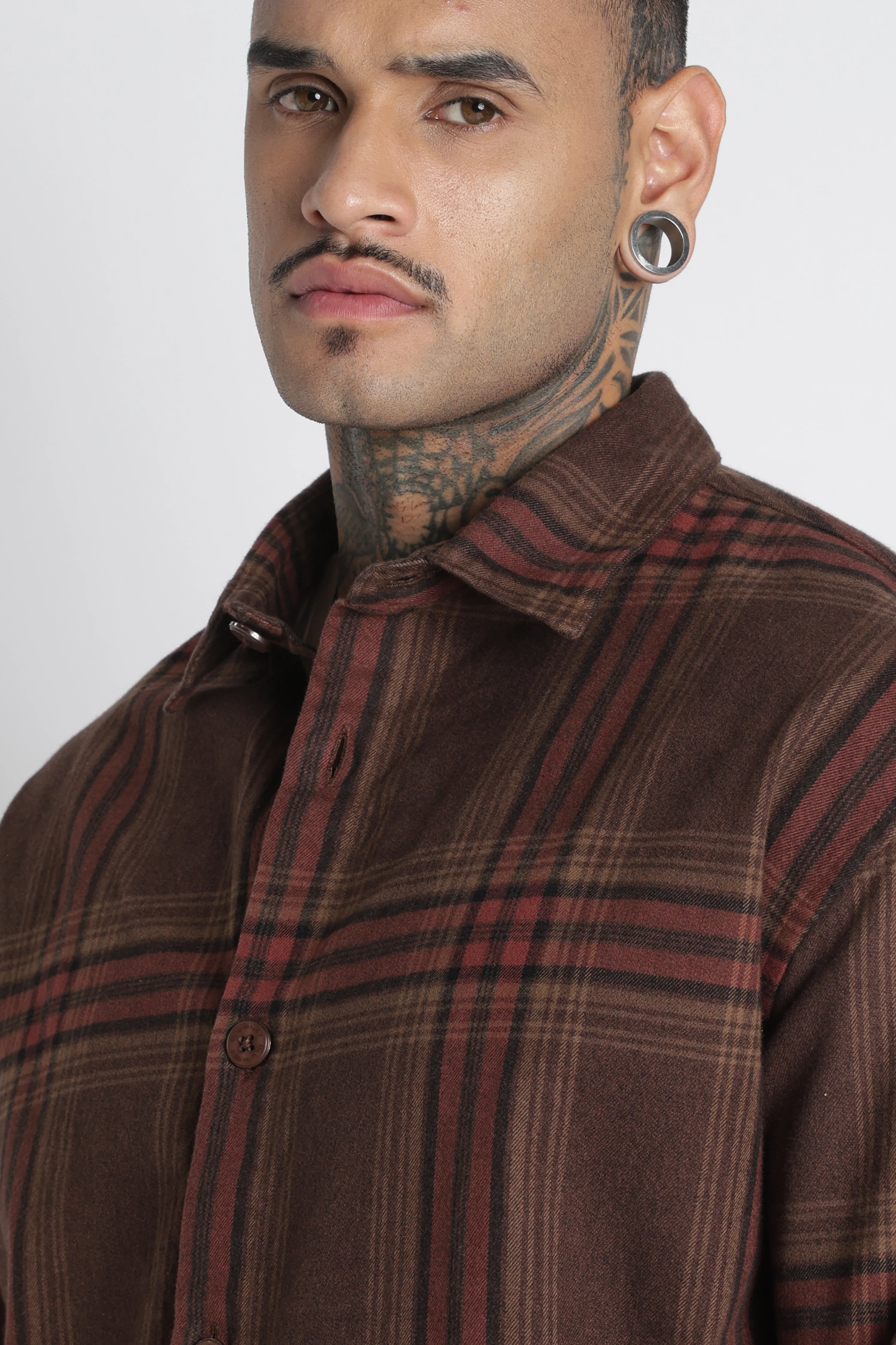 Men Brushed Check Shirt - Image 7