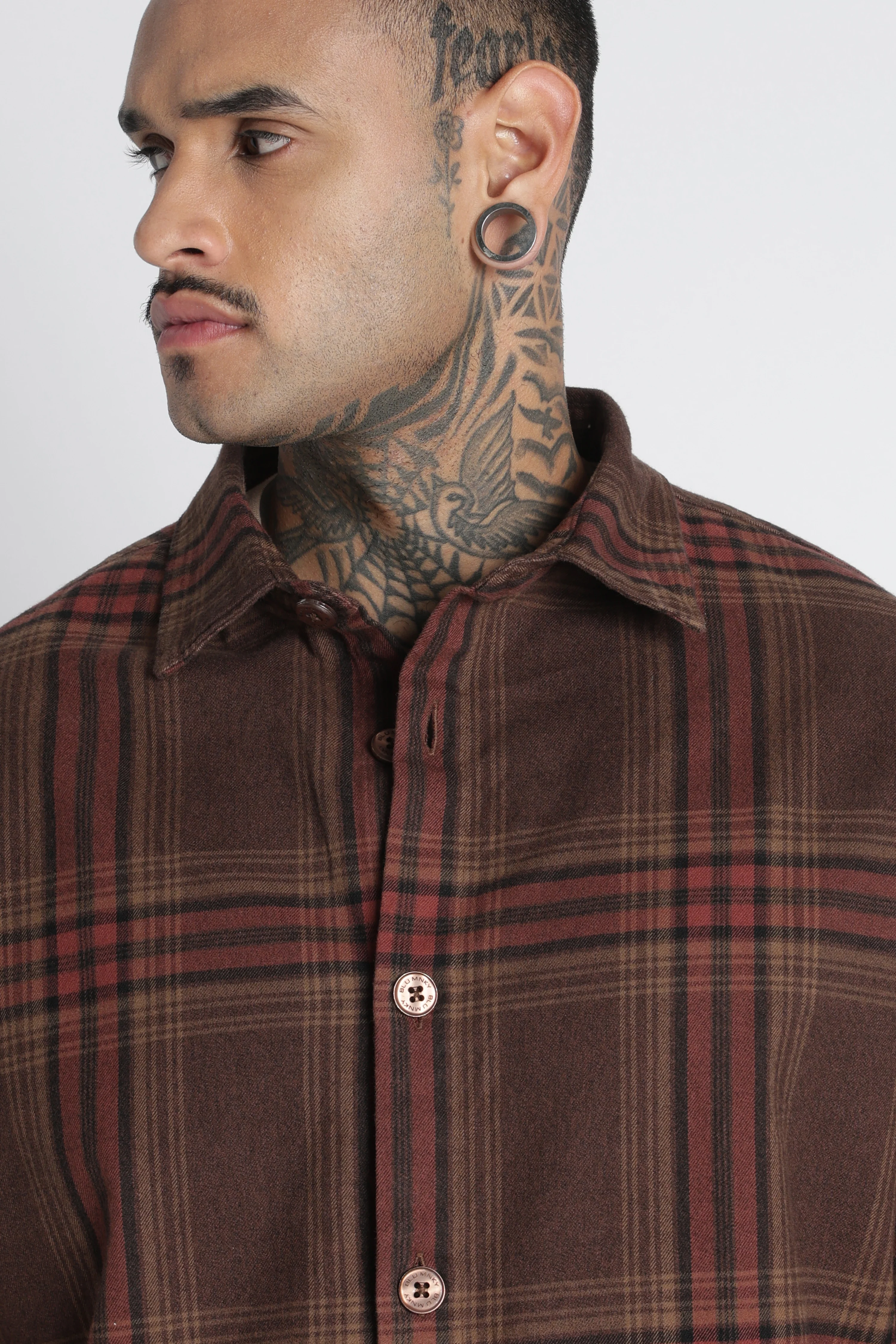 Men Brushed Check Shirt - Image 8