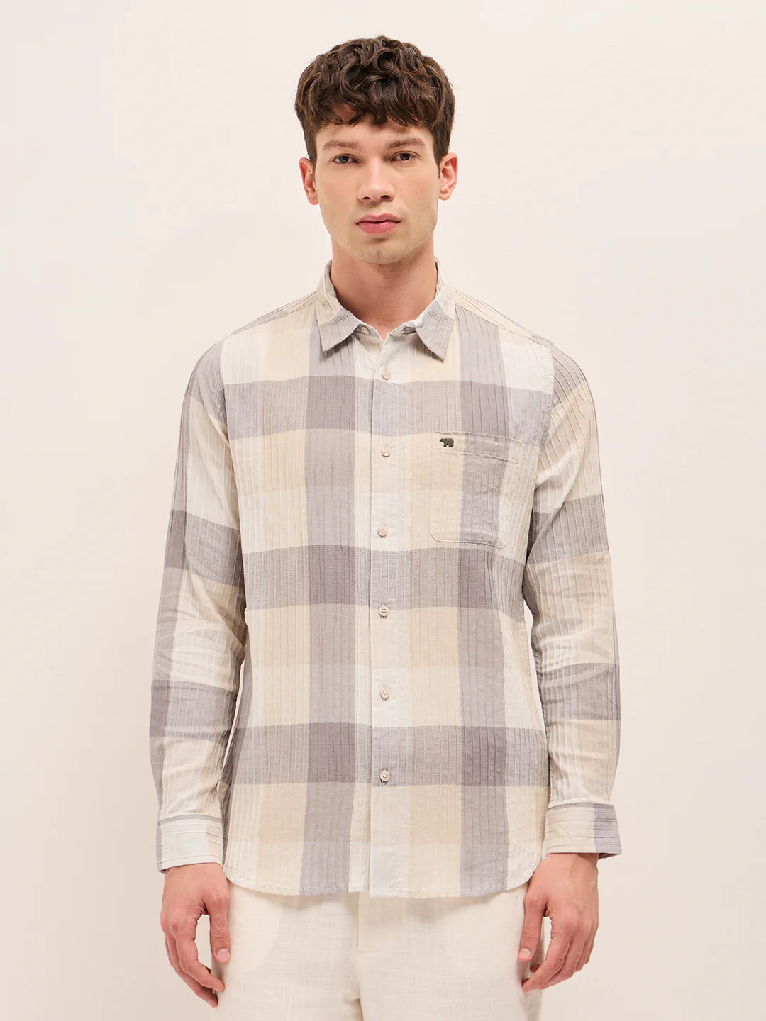 Men Buffalo Checks Casual Shirt - Image 6