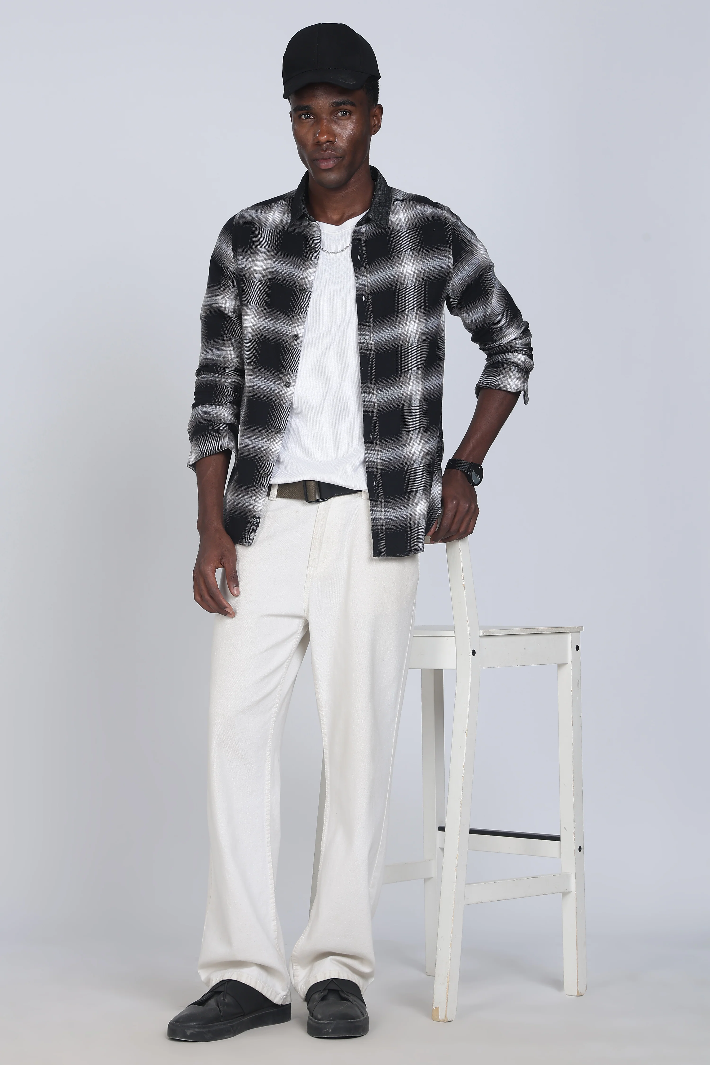 Men Buffer Dobby Check Shirt - Image 5