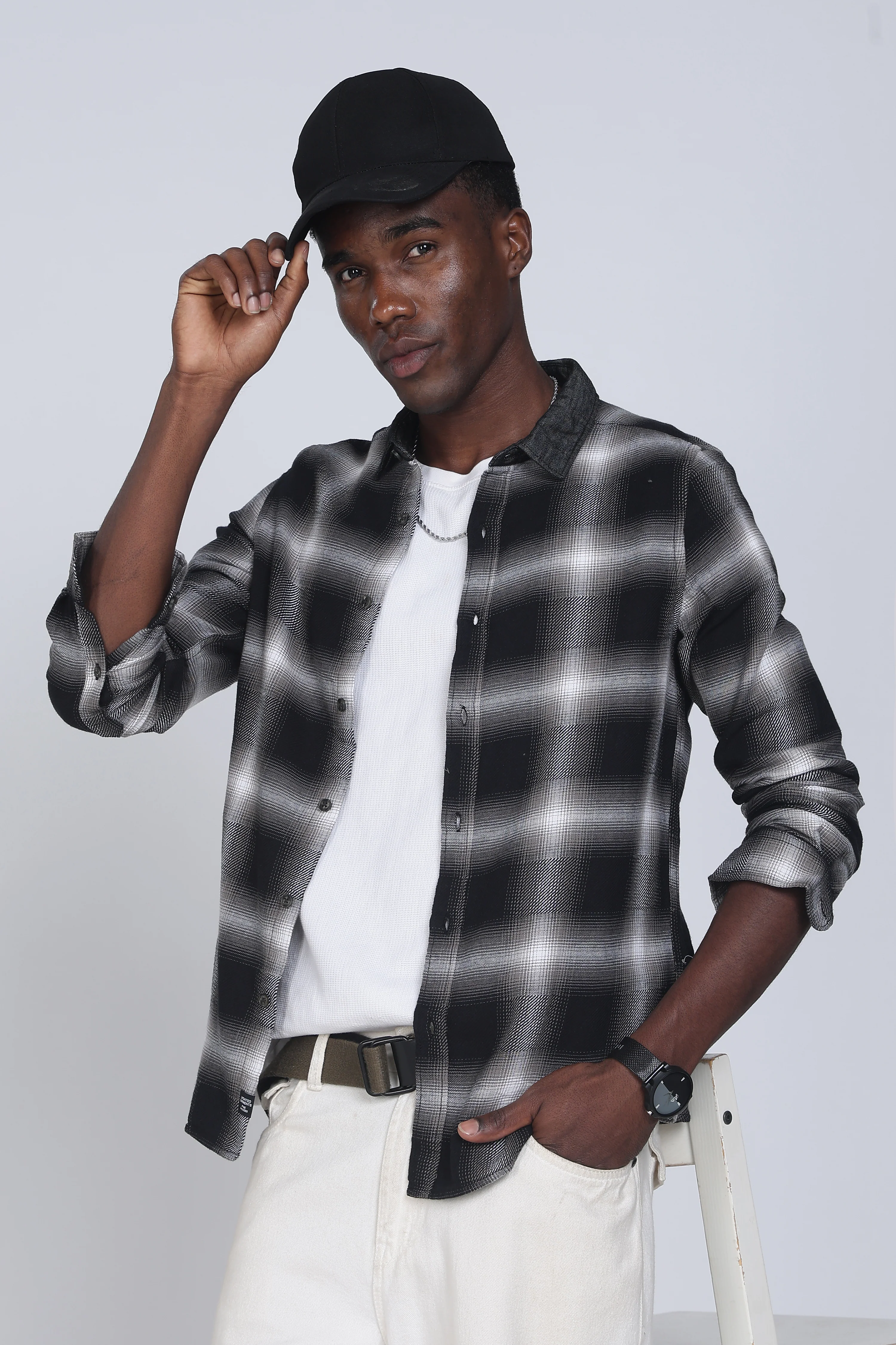 Men Buffer Dobby Check Shirt - Image 6