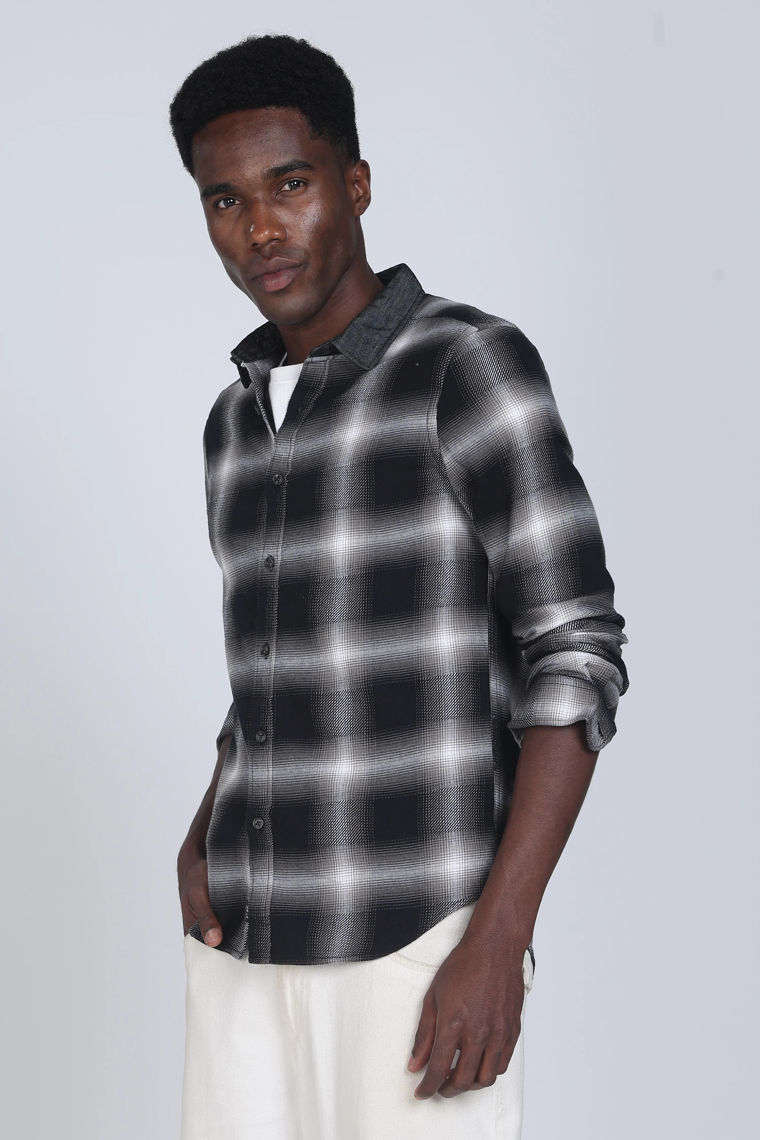 Men Buffer Dobby Check Shirt - Image 7