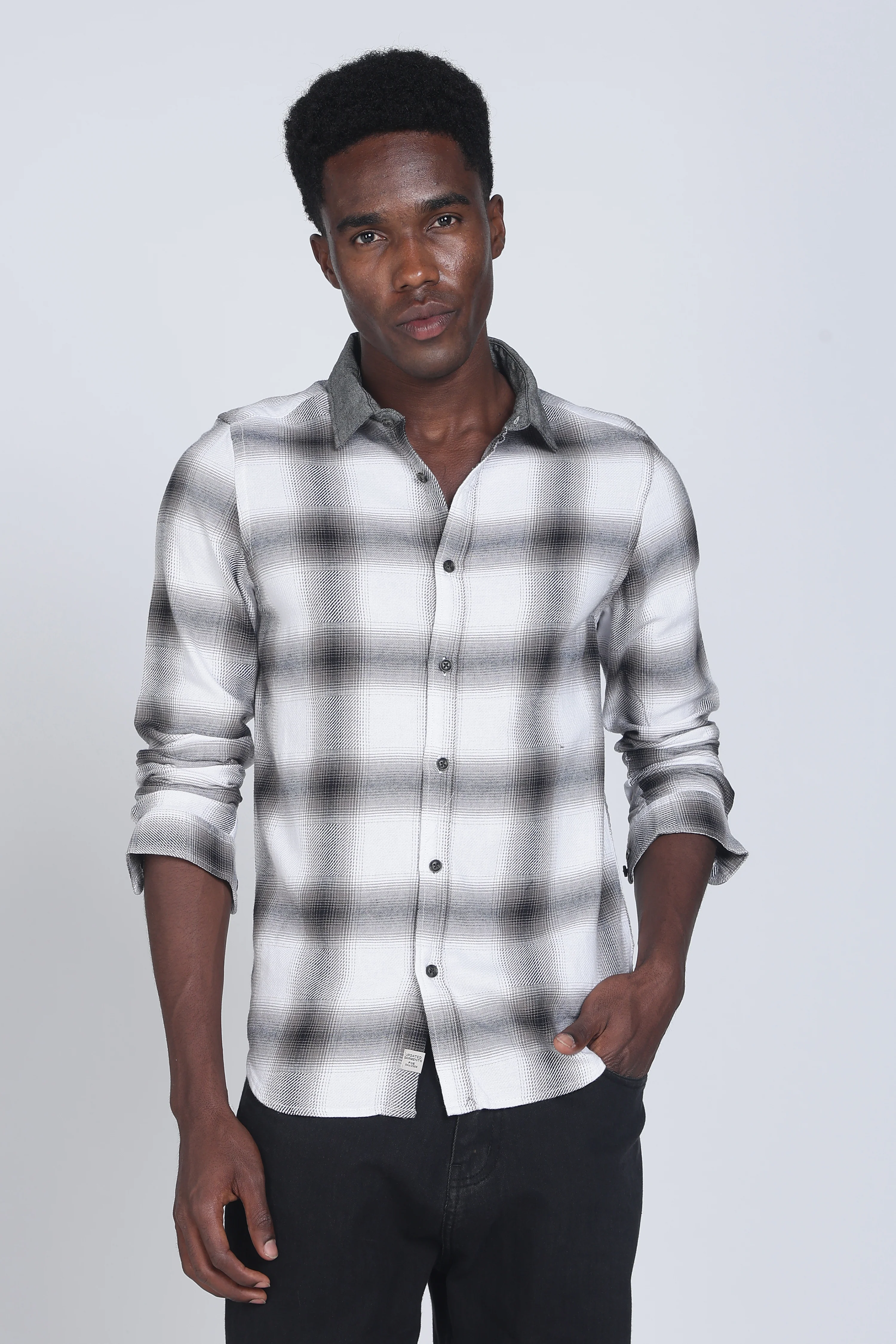 Men Buffer Dobby Check Shirt - Image 2