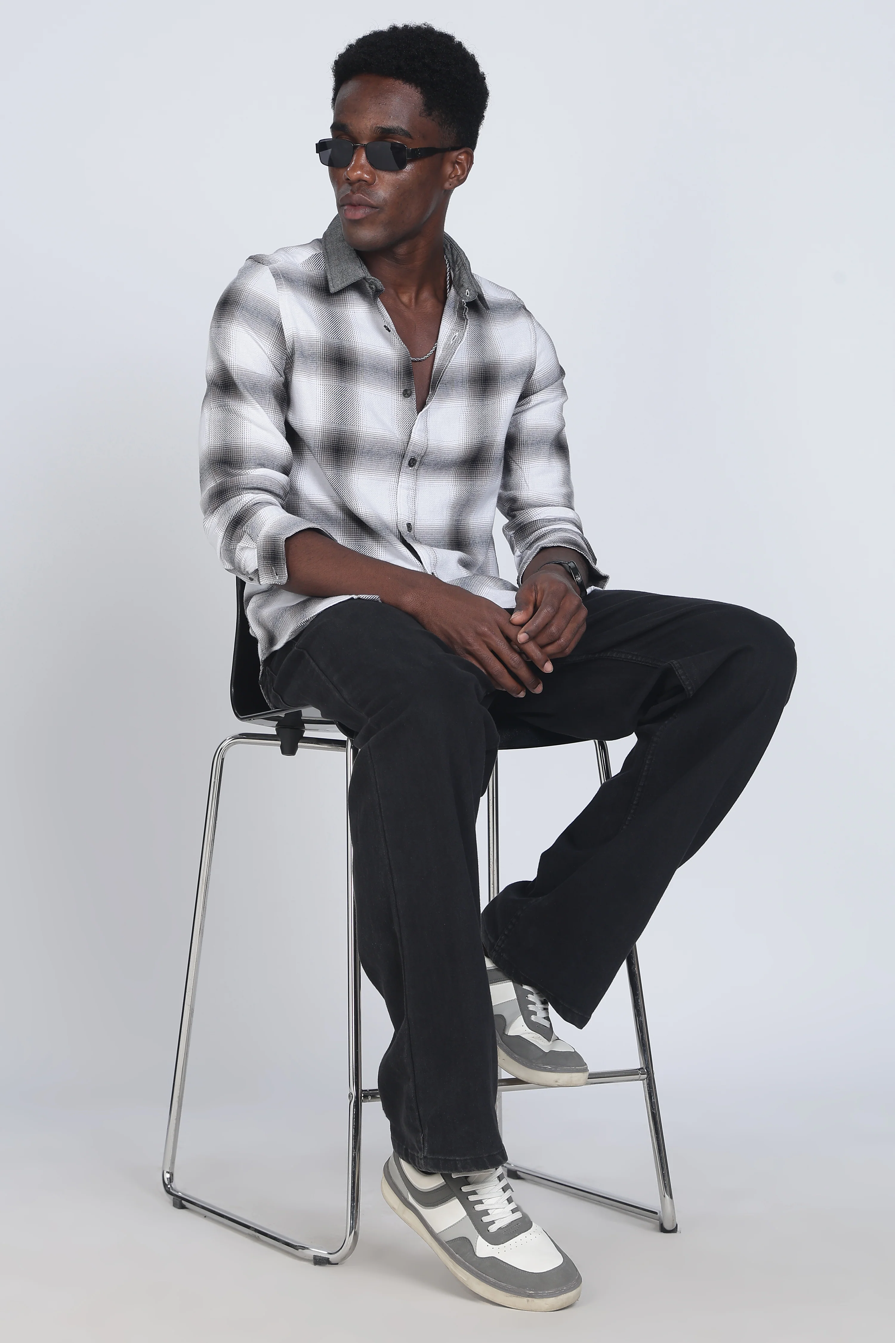 Men Buffer Dobby Check Shirt - Image 7