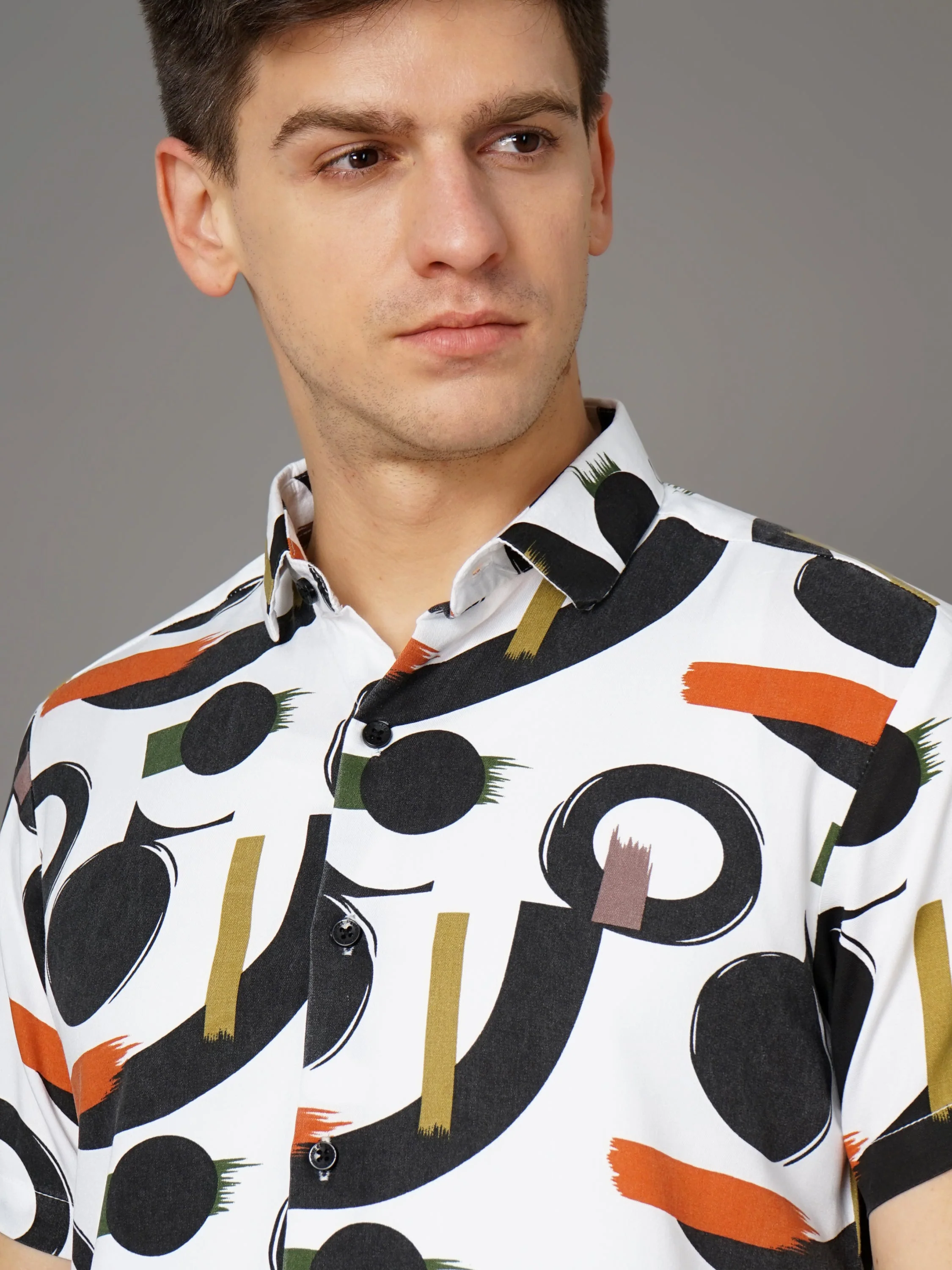 Men Cairo White-Black Shirt - Image 4