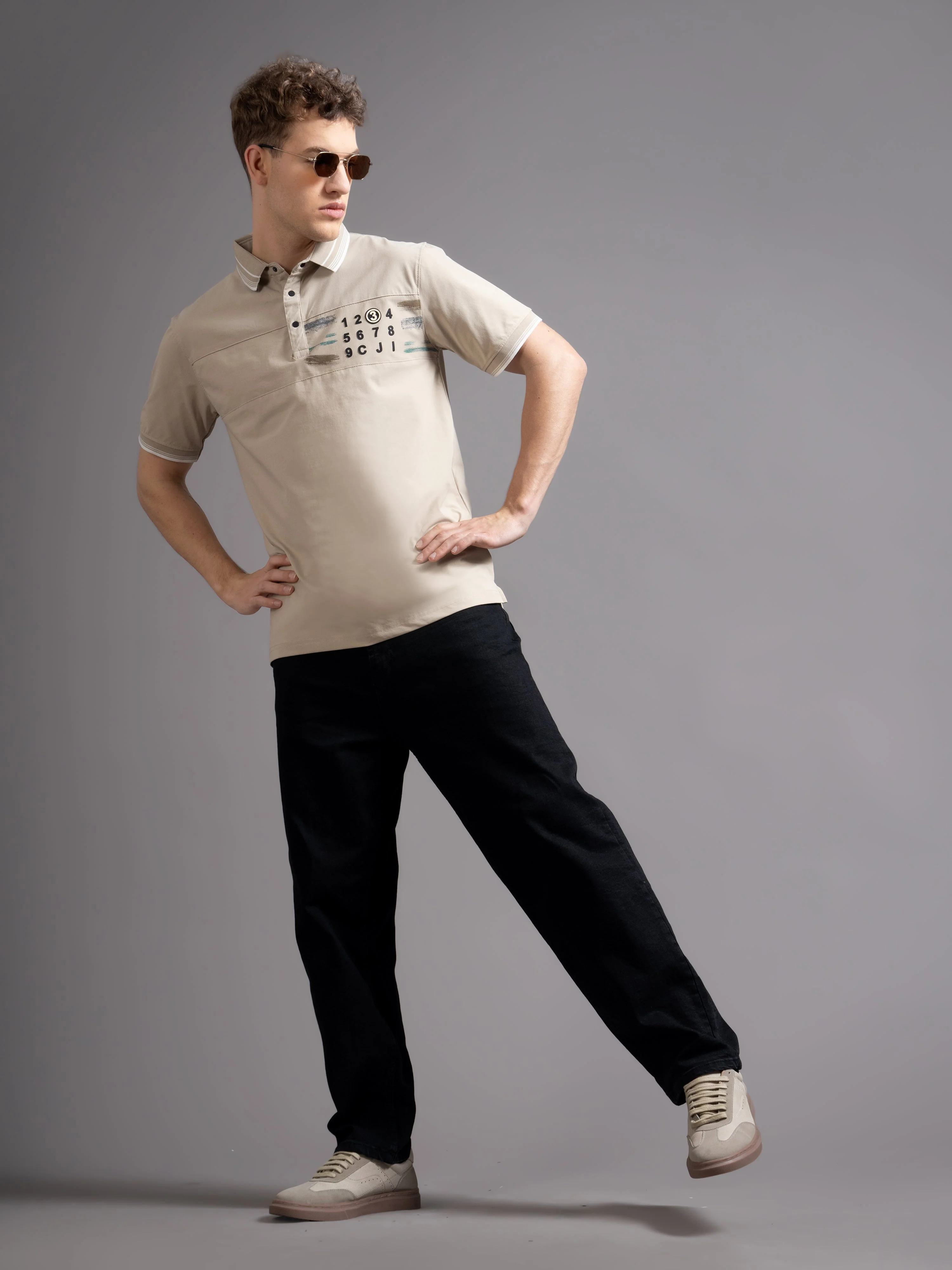 Men Calver Black Polo T-Shirt - Image 7