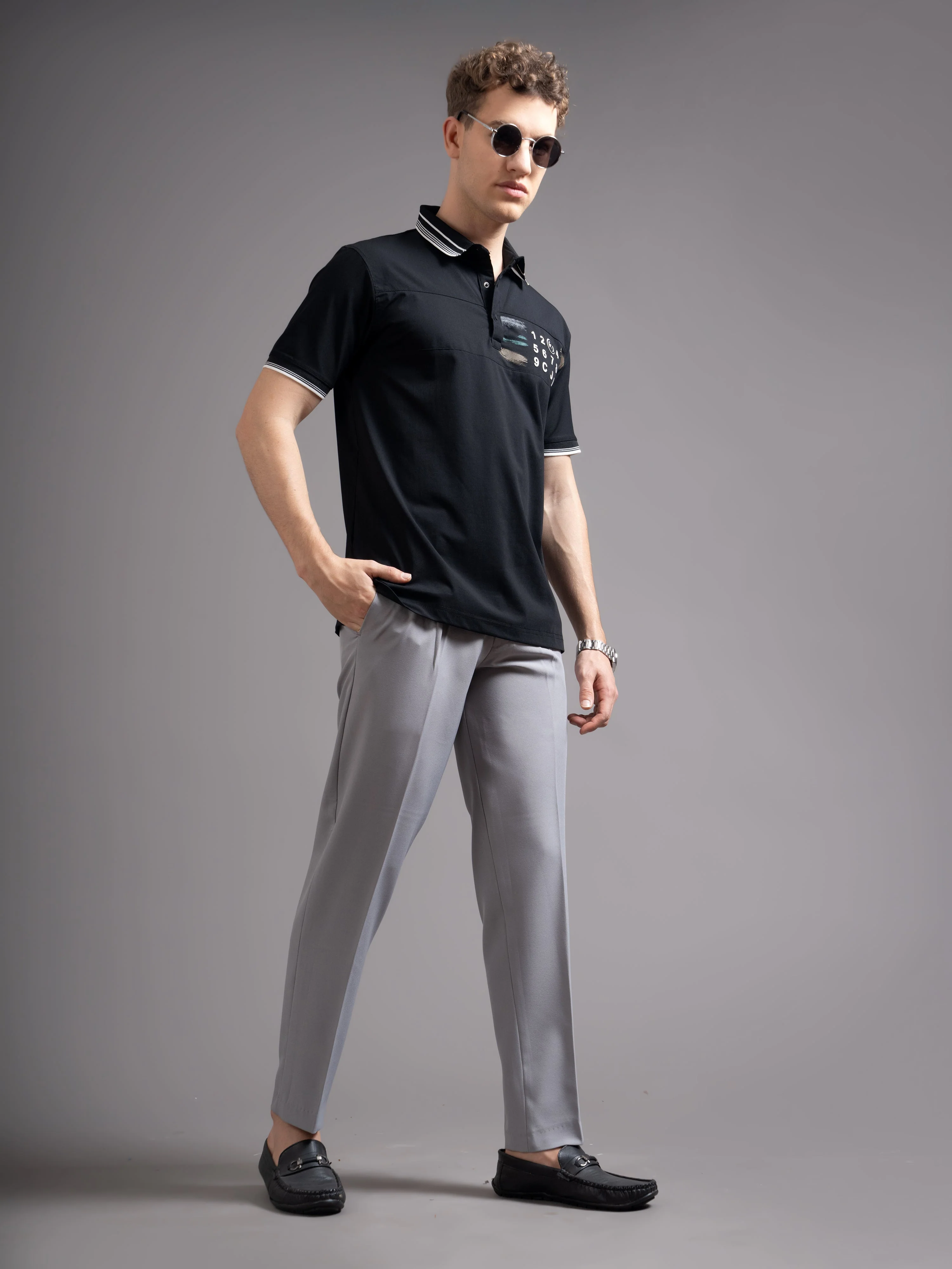 Men Calver Brown Polo T-Shirt - Image 6