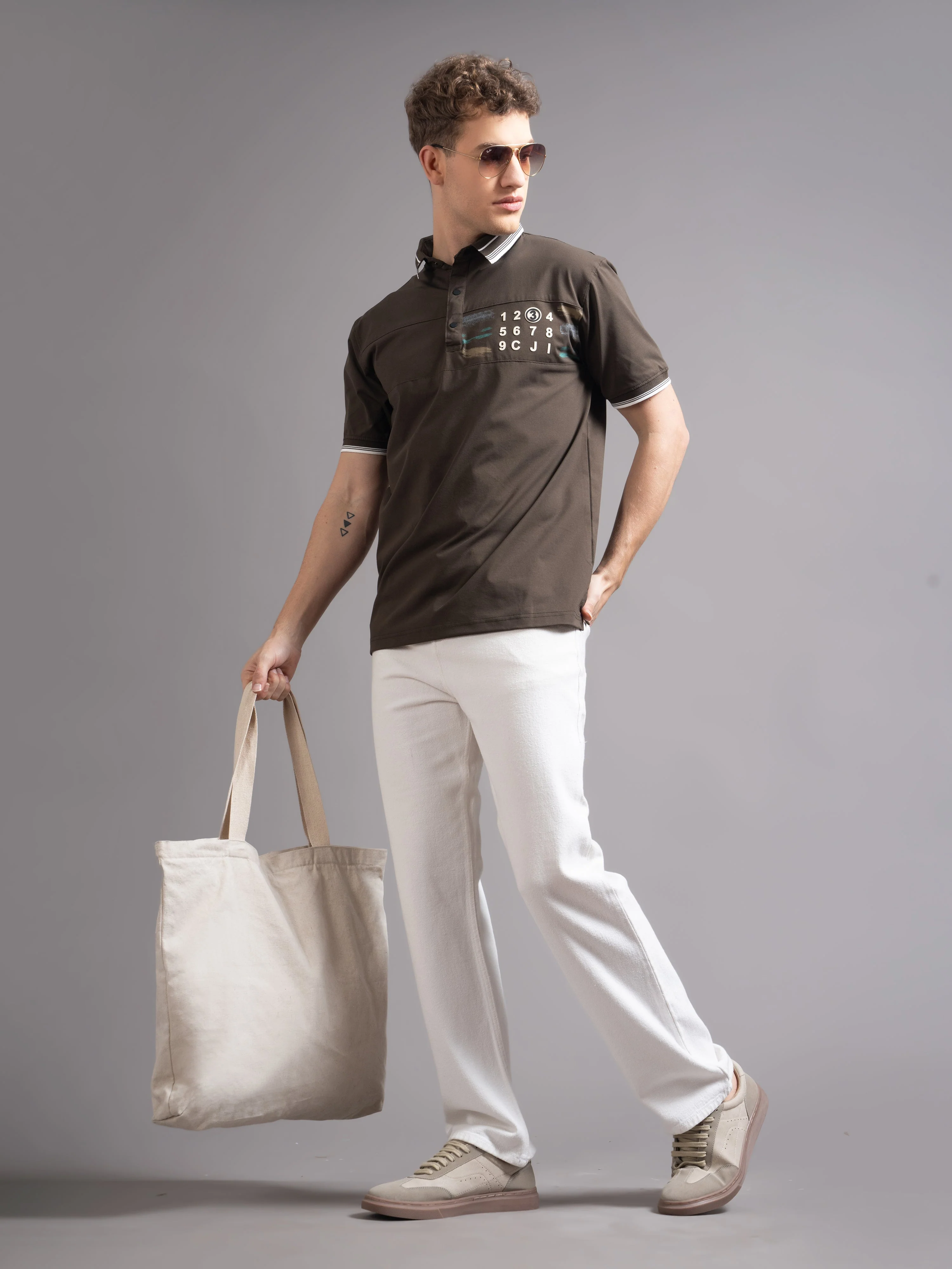 Men Calver Green Polo T-Shirt - Image 7