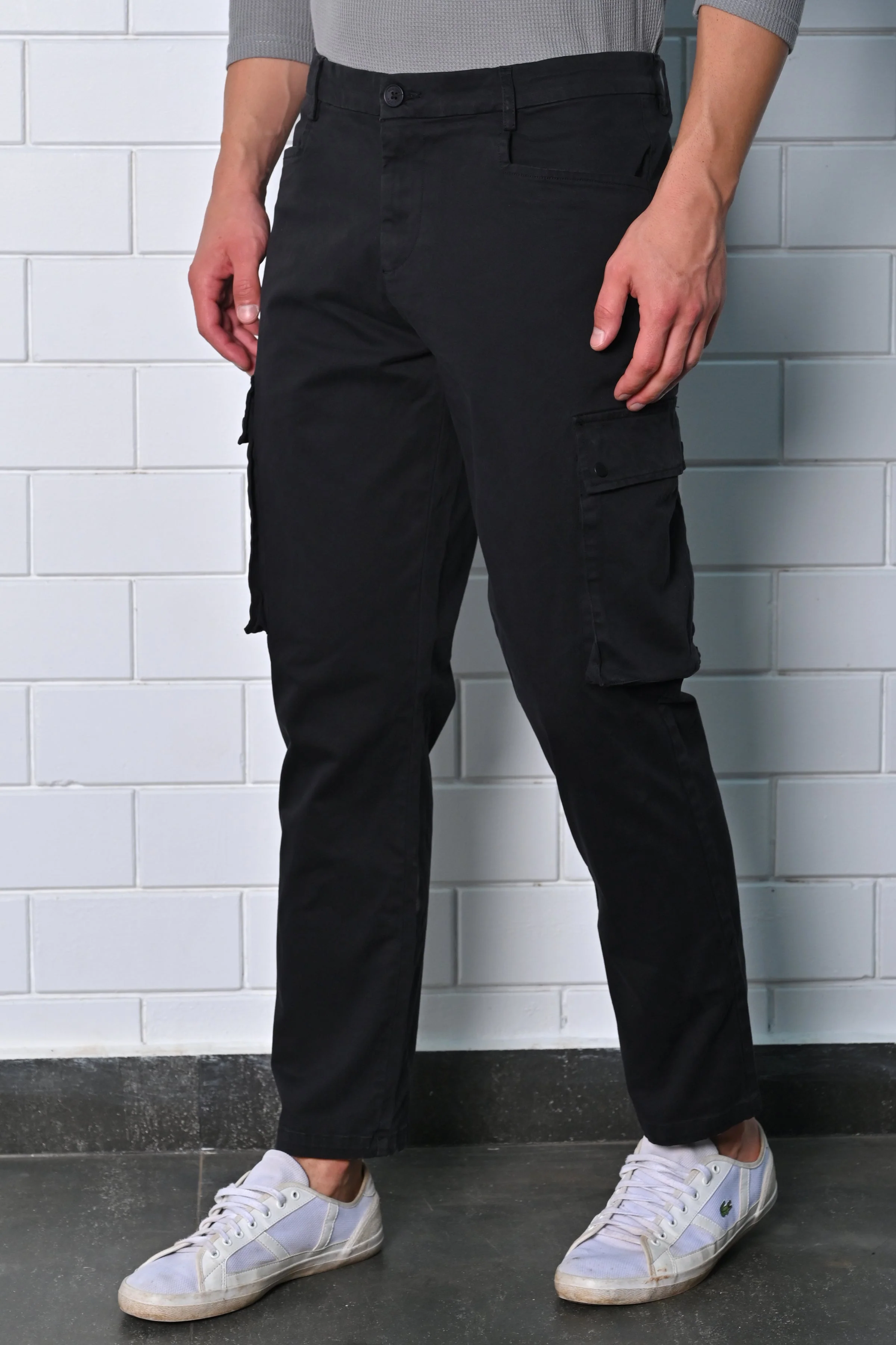 Men Cambio Soft Cargo Trouser Black - Image 2
