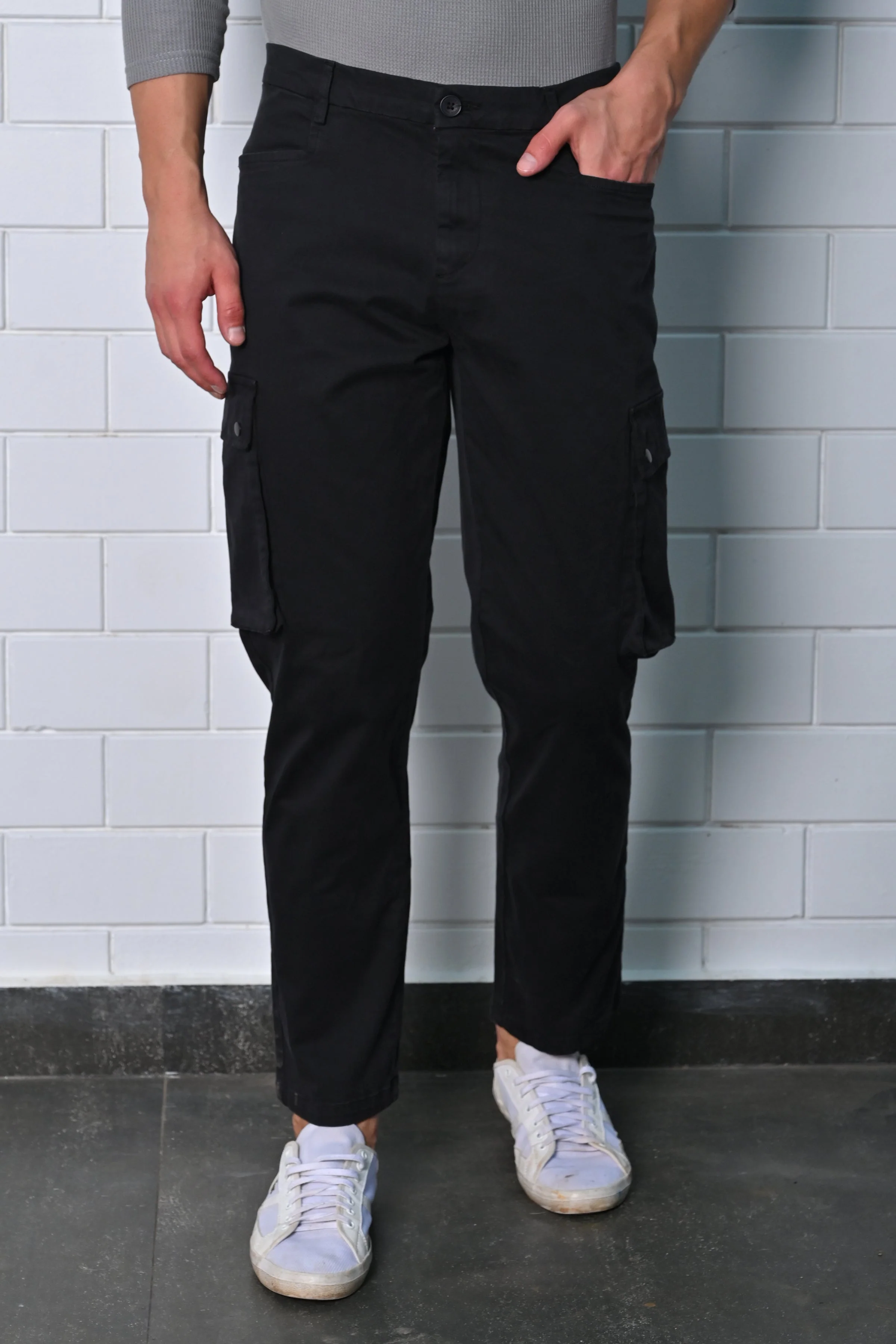 Men Cambio Soft Cargo Trouser Black - Image 3