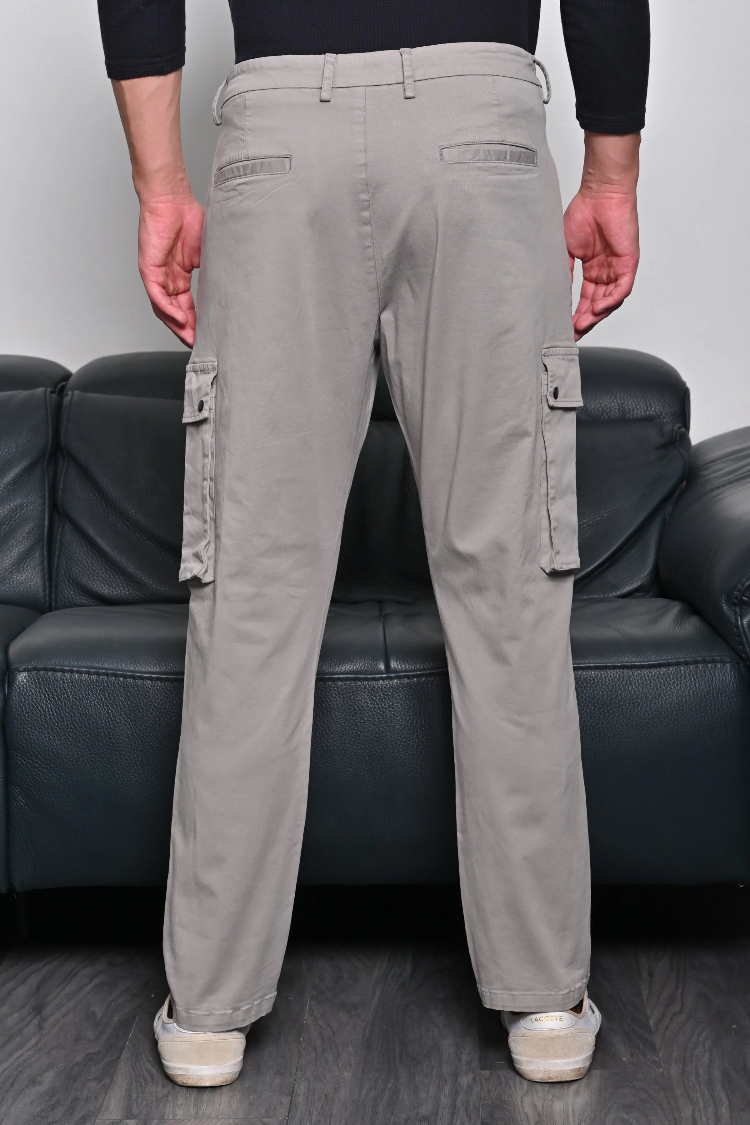 Men Cambio Soft Cargo Trouser Lt Grey - Image 5