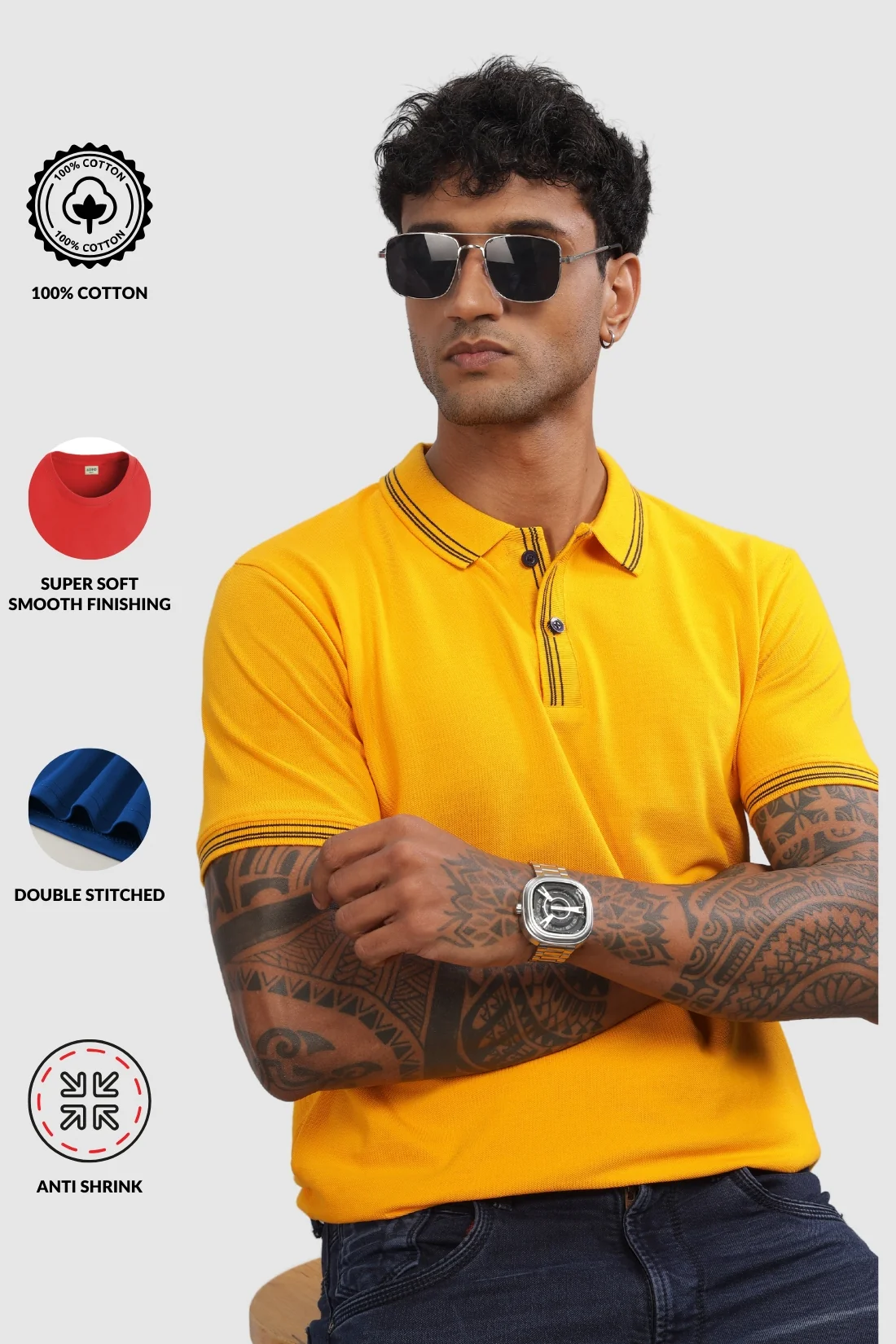 Men Camboge Regular Fit Polo T-Shirt - Image 4