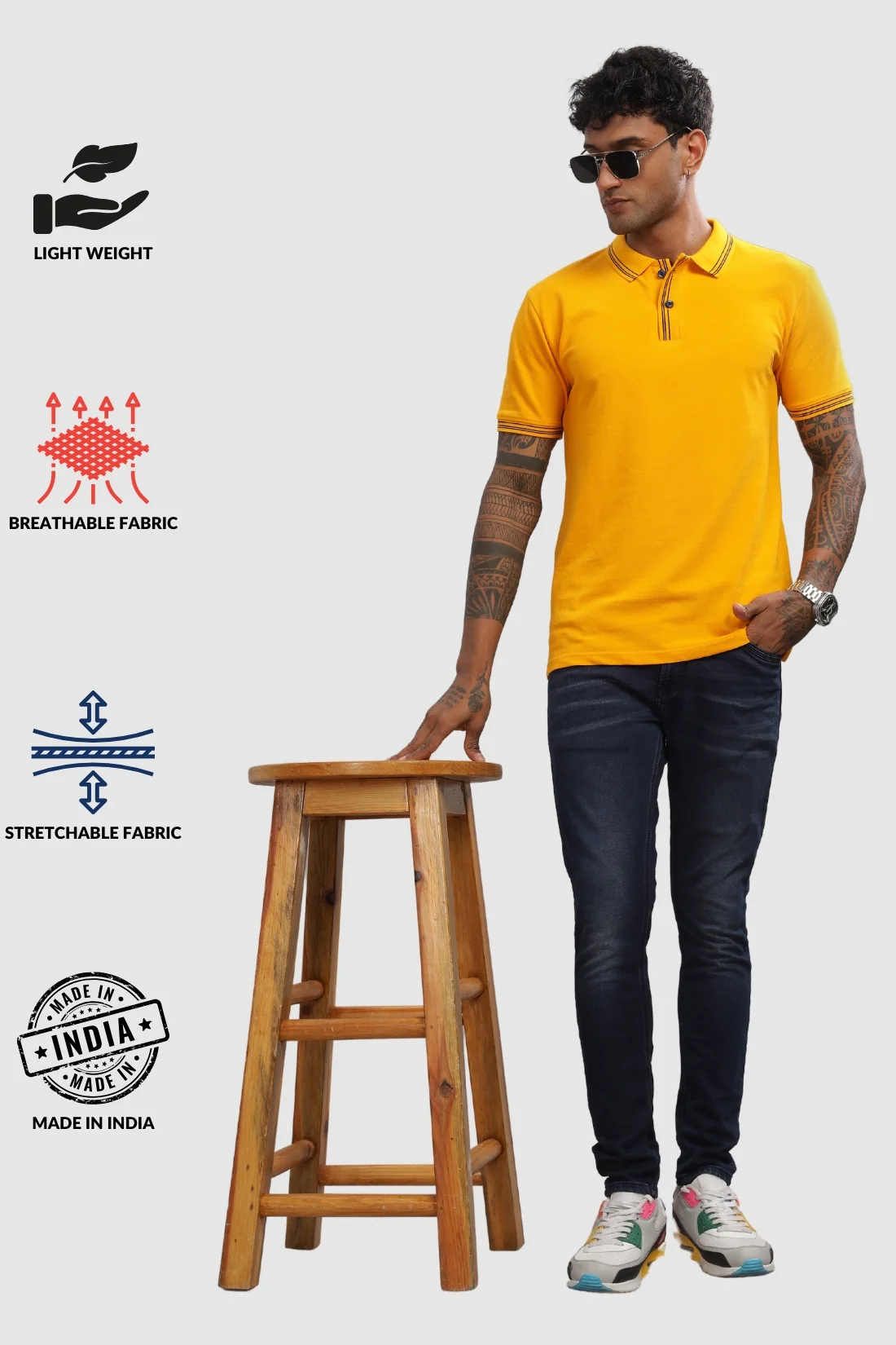 Men Camboge Regular Fit Polo T-Shirt - Image 5