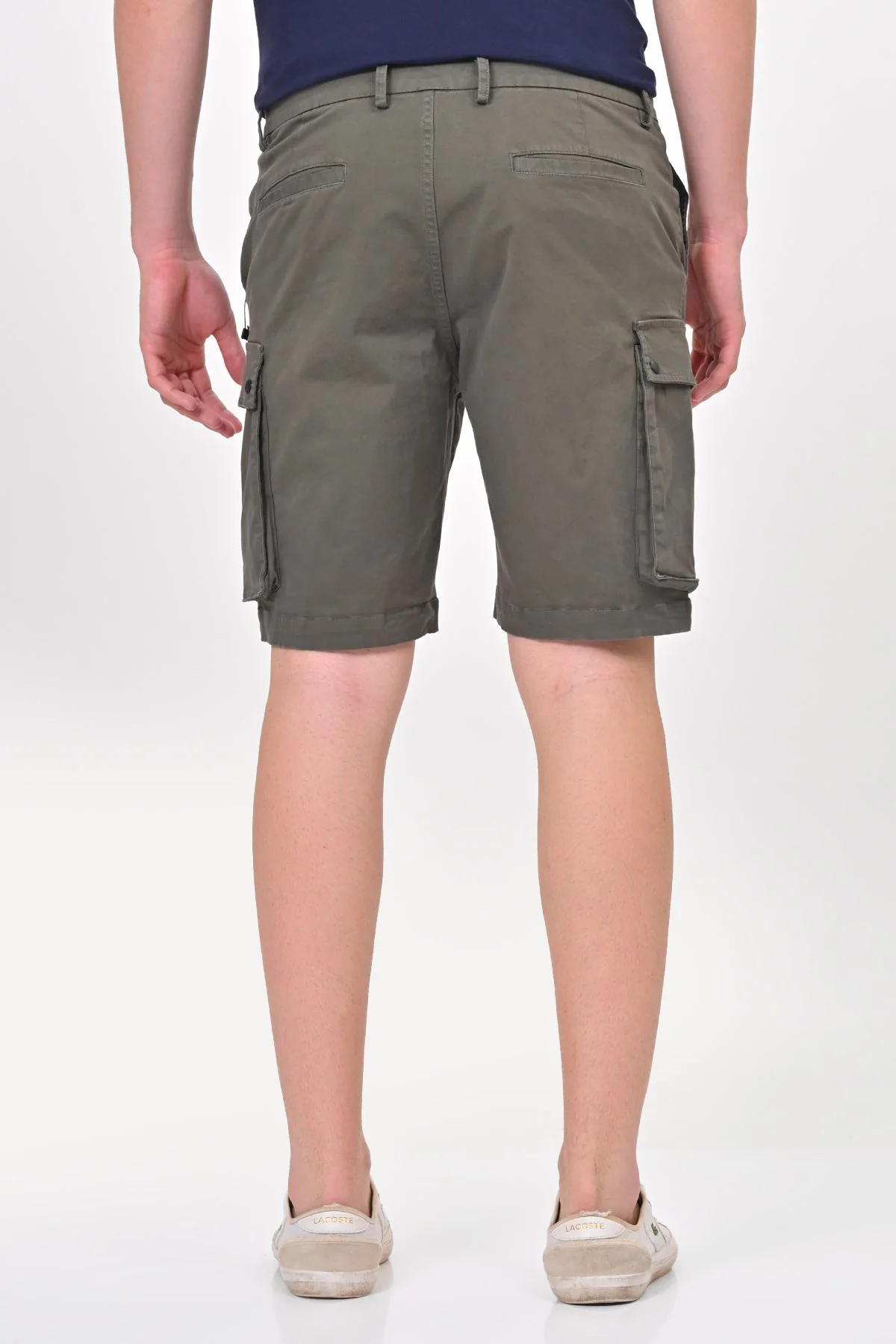 Men Cambridge Stretch Comfort Cargo Shorts Green - Image 5