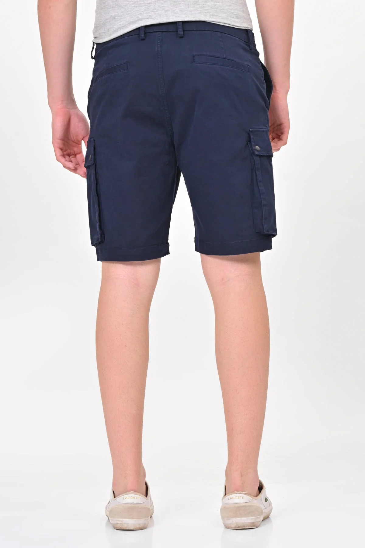Men Cambridge Stretch Comfort Cargo Shorts Navy - Image 5