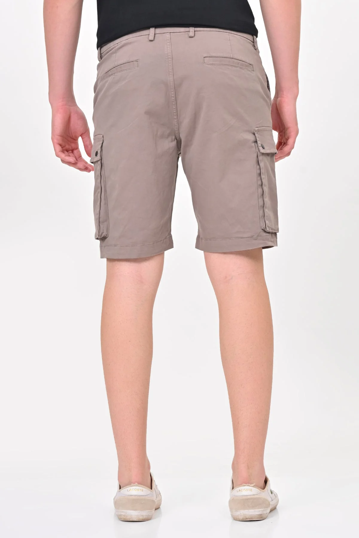 Men Cambridge Stretch Comfort Cargo Shorts Taupe - Image 5