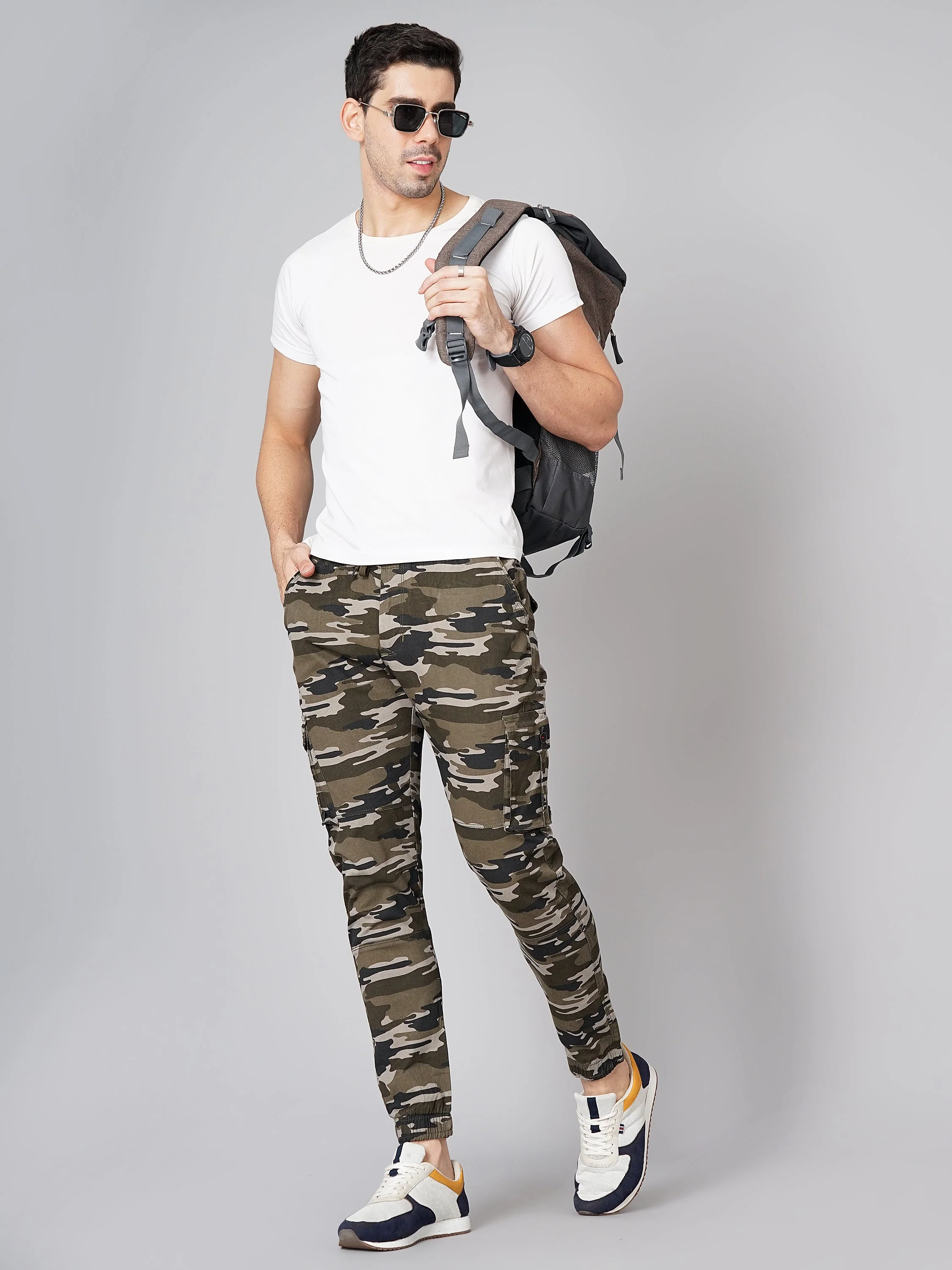 Men Camouflage Brown Cargo Pant - Image 5