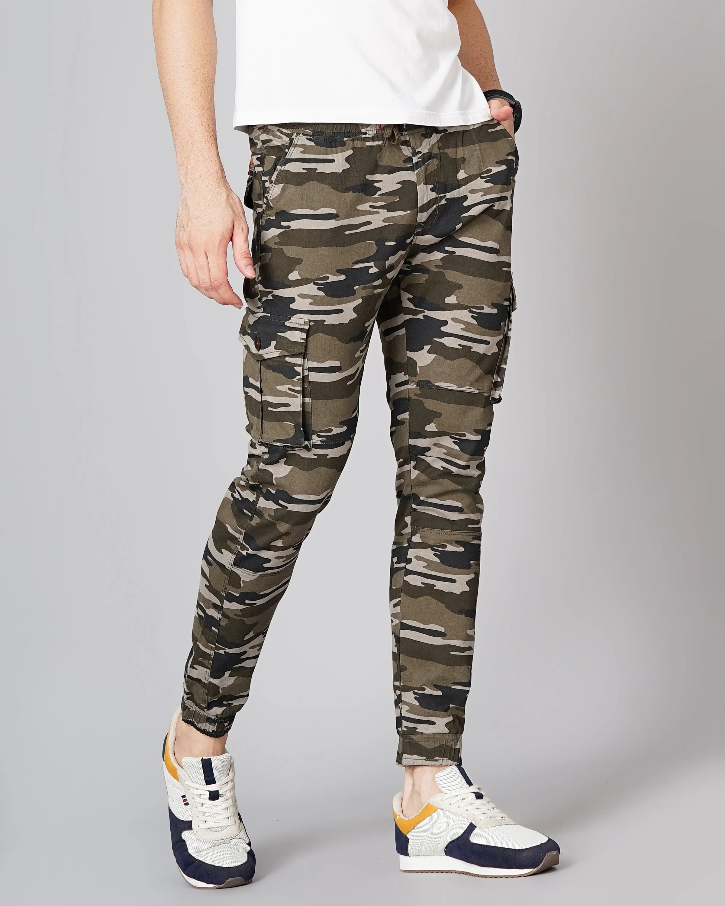 Men Camouflage Brown Cargo Pant - Image 6