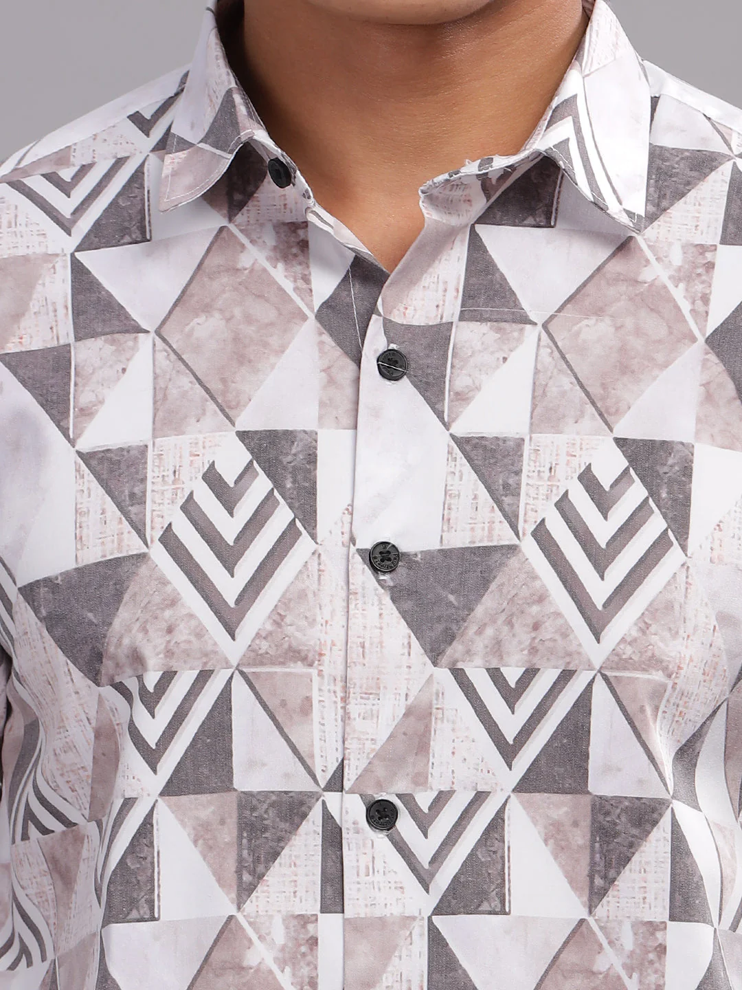 Men Canby White Print Shirt - Image 2