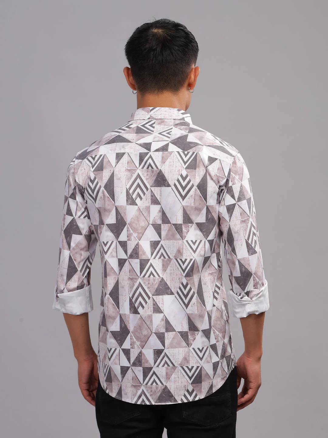 Men Canby White Print Shirt - Image 4