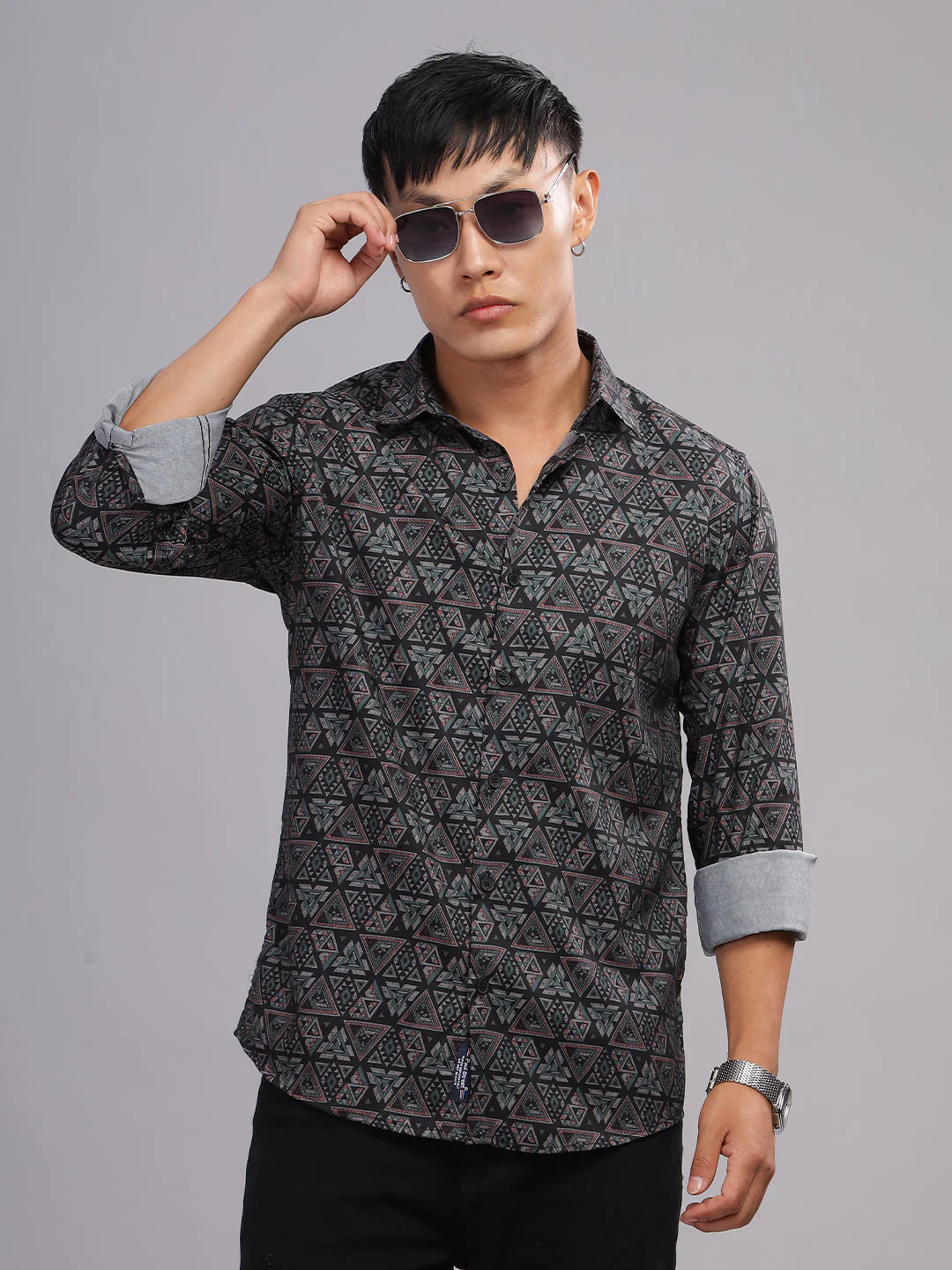 Men Canby White Print Shirt - Image 7