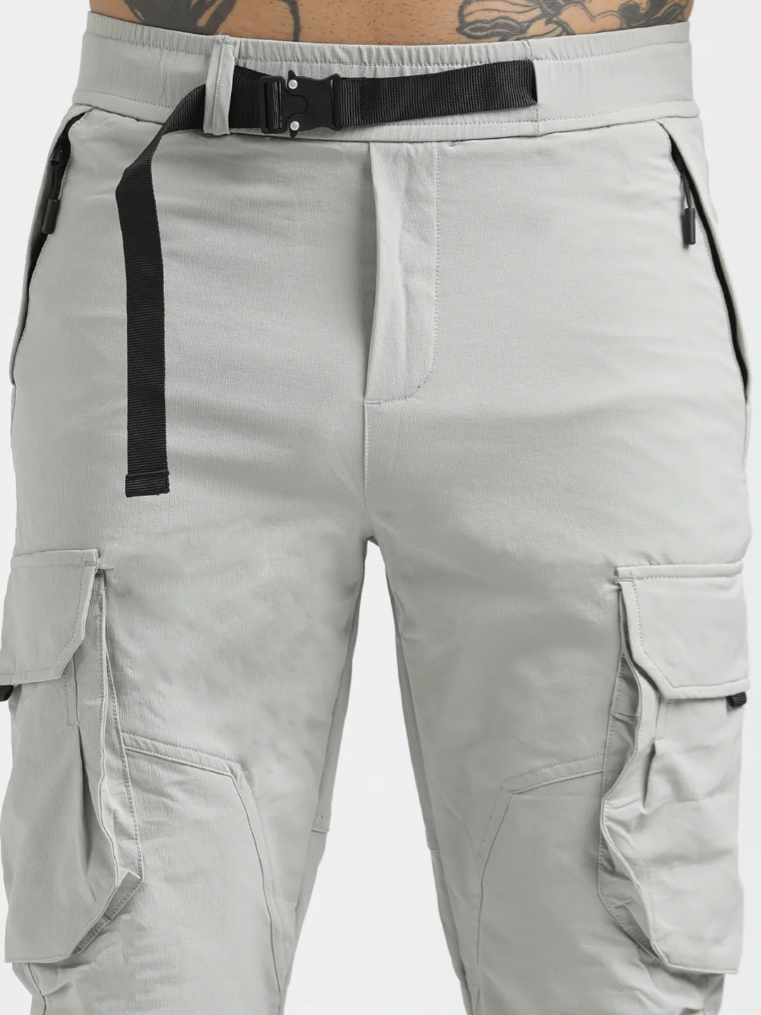 Men Cargo Joggers with Multi-Pocket Design - Image 5