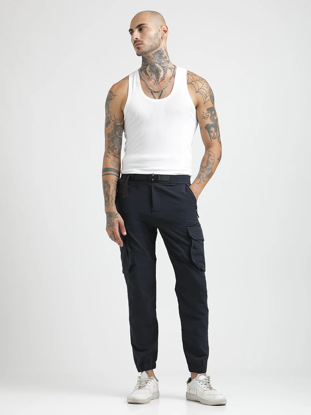 Men Cargo Joggers with Multi-Pocket Design - Image 2