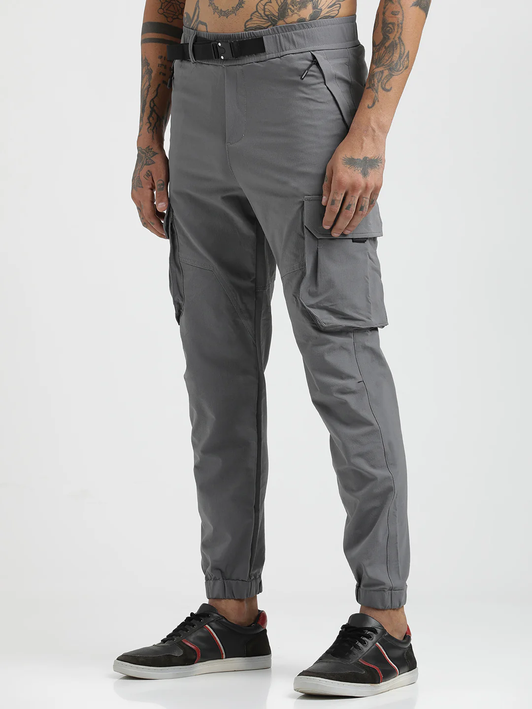 Men Cargo Joggers with Multi-Pocket Design - Image 5