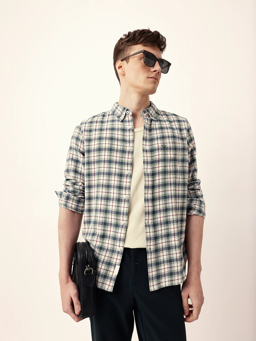 Men Casual Checked Shirt