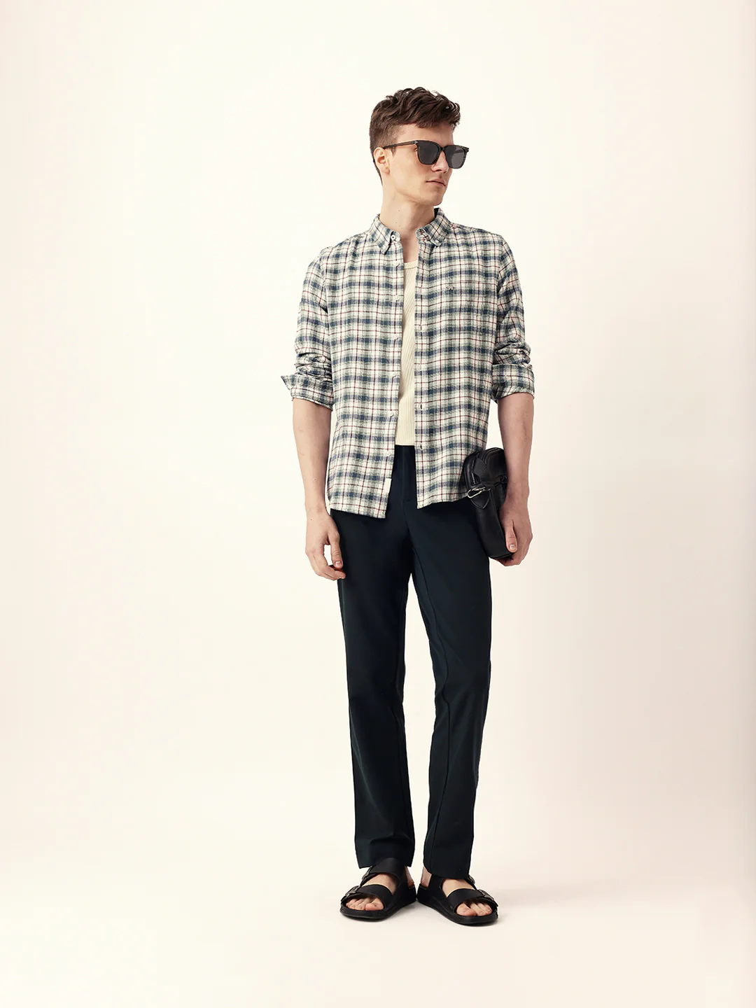 Men Casual Checked Shirt - Image 7