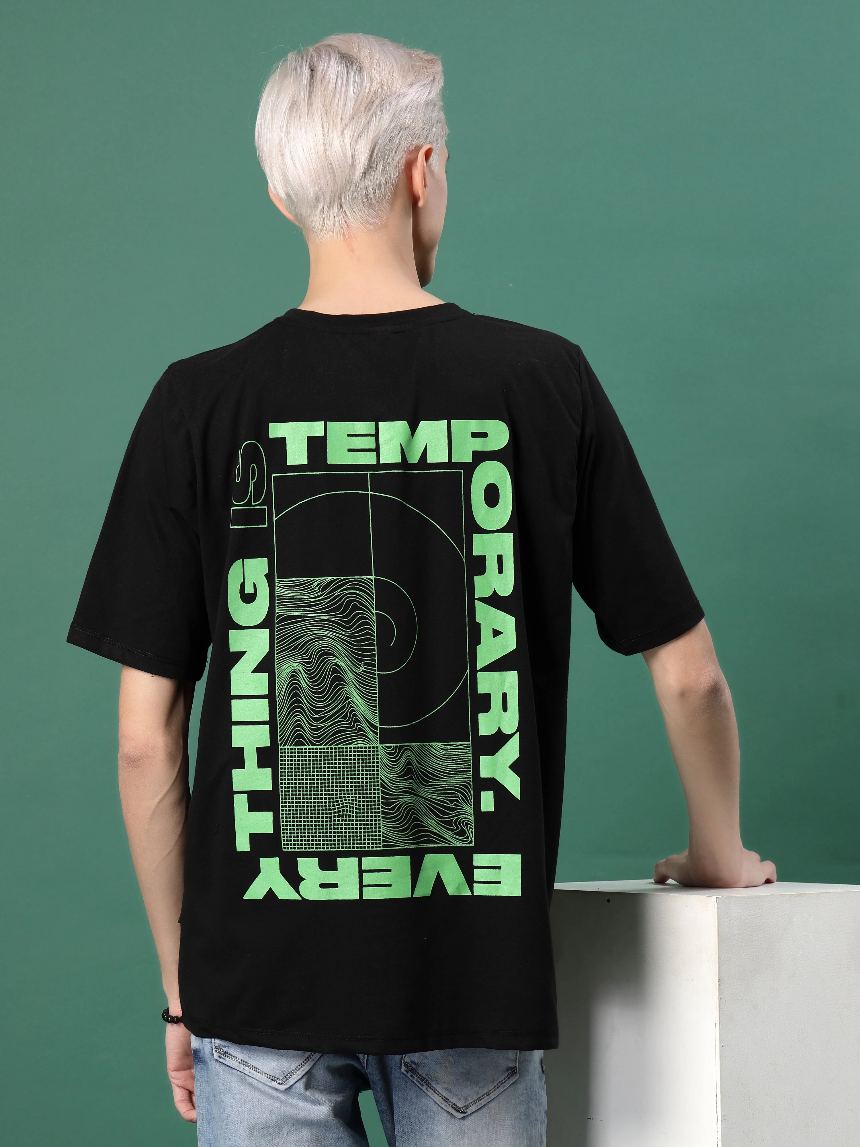 Men Casual Comfort Oversized Cotton Fabric Tshirt - Image 2