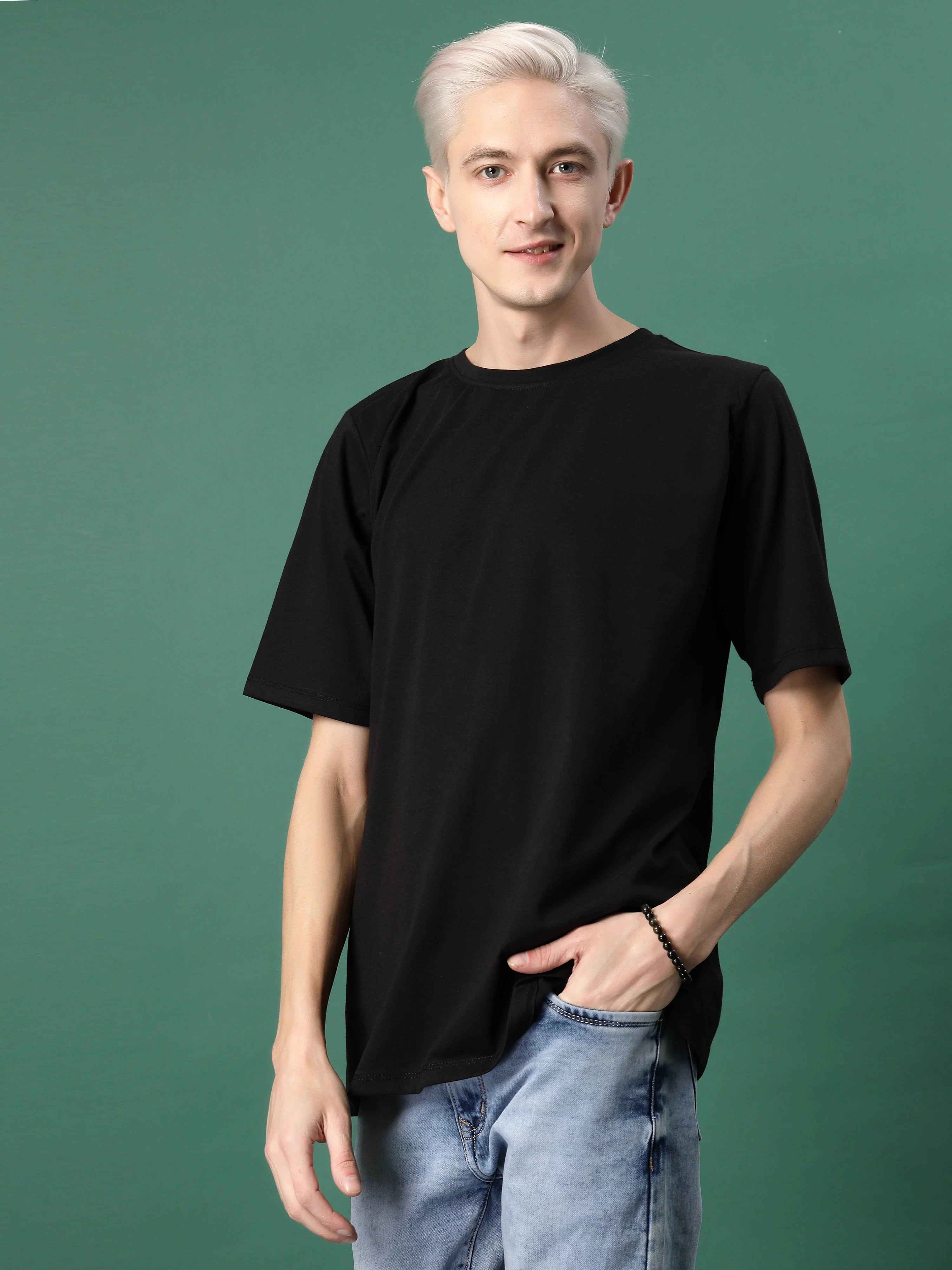 Men Casual Comfort Oversized Cotton Fabric Tshirt - Image 3