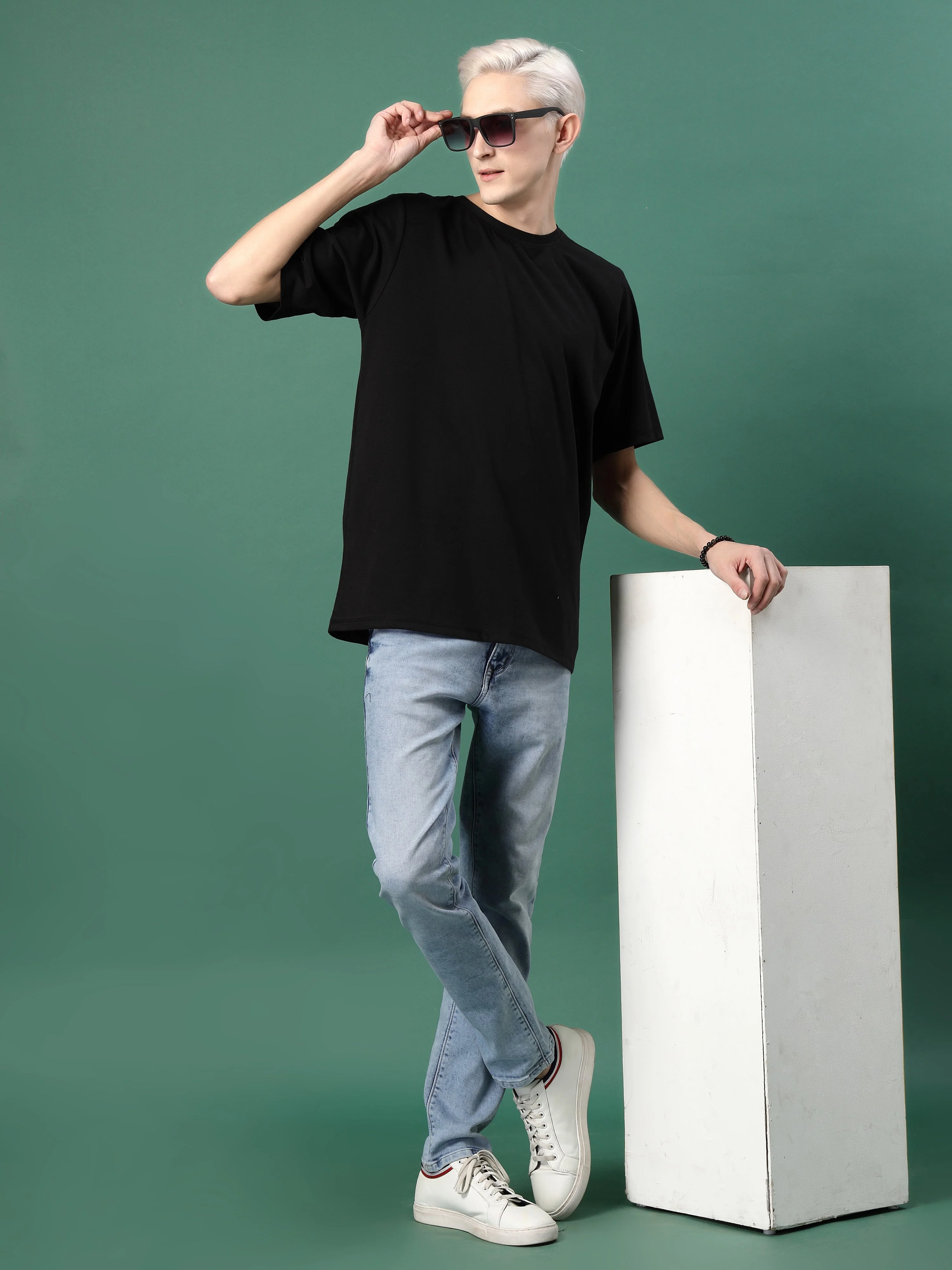 Men Casual Comfort Oversized Cotton Fabric Tshirt - Image 4