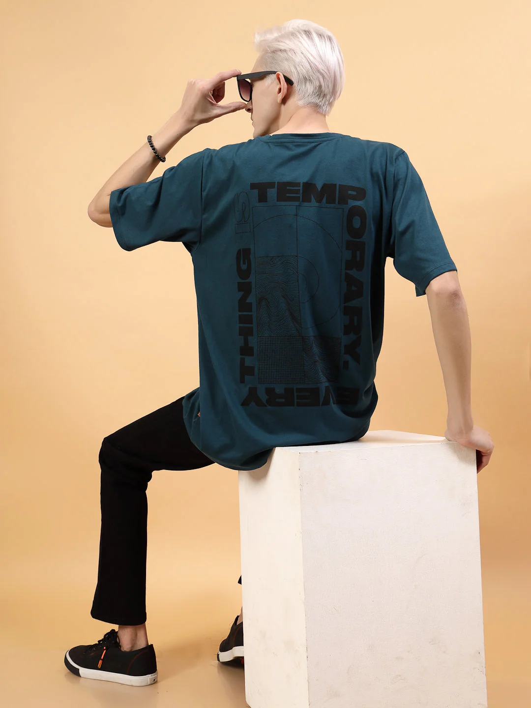 Men Casual Comfort Oversized Cotton Fabric Tshirt - Image 2