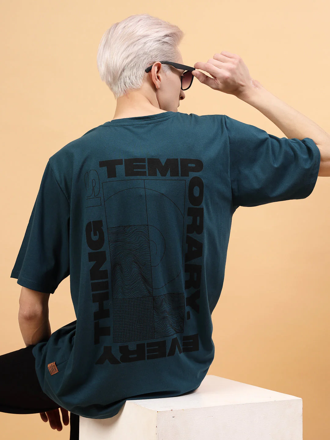 Men Casual Comfort Oversized Cotton Fabric Tshirt - Image 3