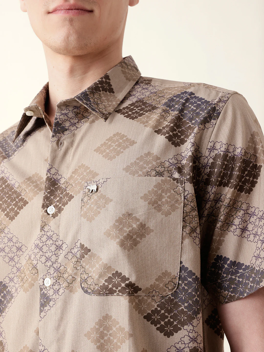 Men Casual Geometric Print Shirt - Image 6