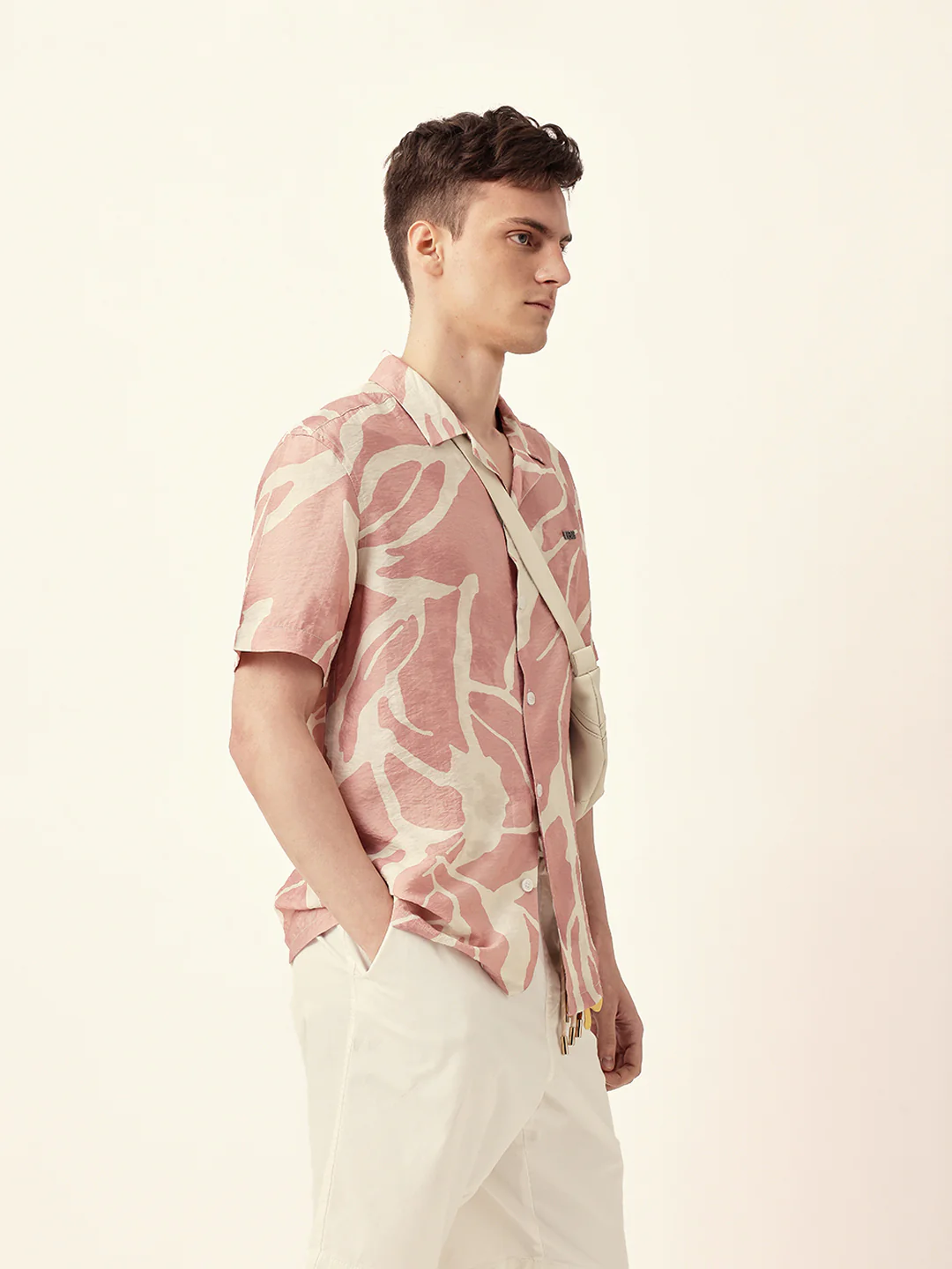 Men Casual Leaf Print Shirt - Image 6