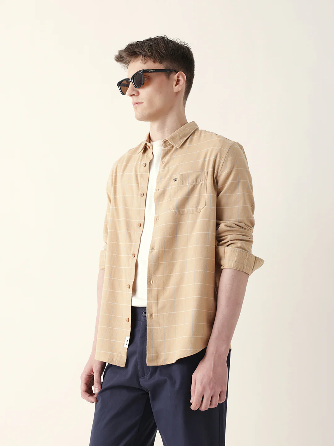 Men Casual Plaid Button-Down Shirt - Image 4