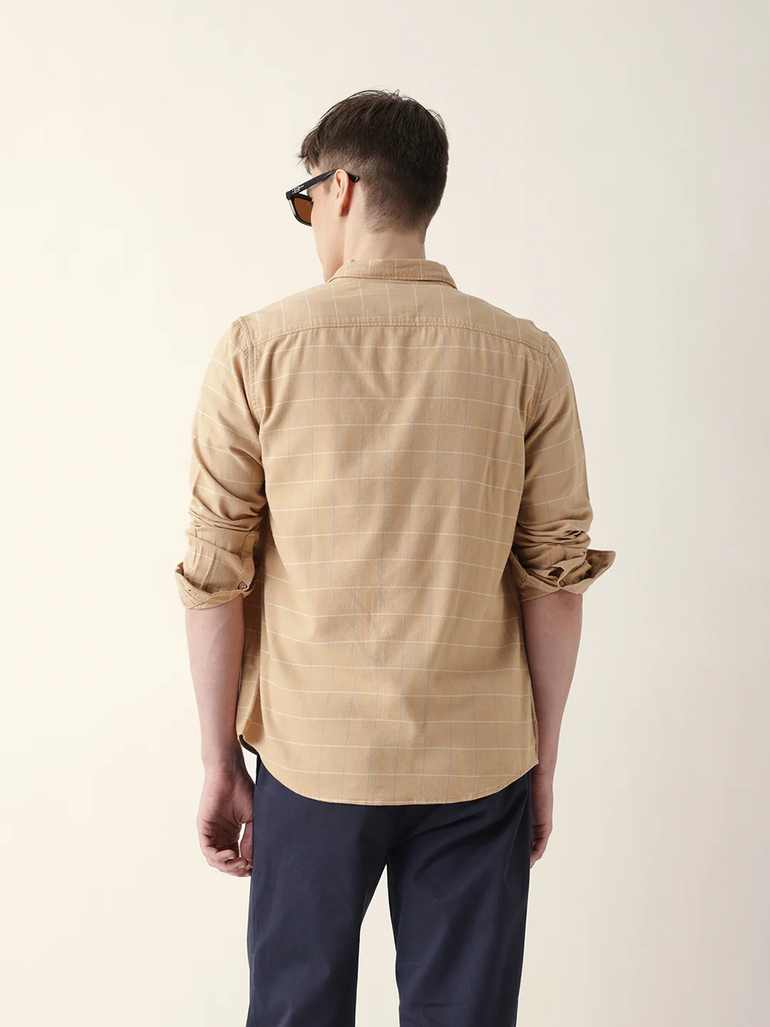 Men Casual Plaid Button-Down Shirt - Image 7