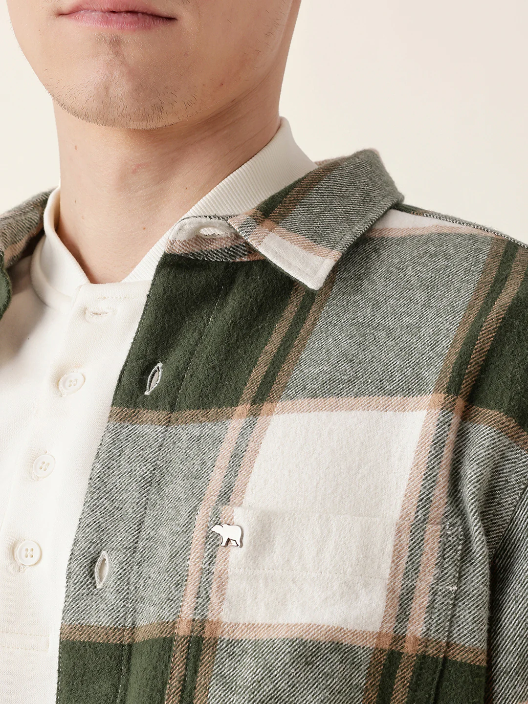 Men Casual Plaid Flannel Shirt - Image 6