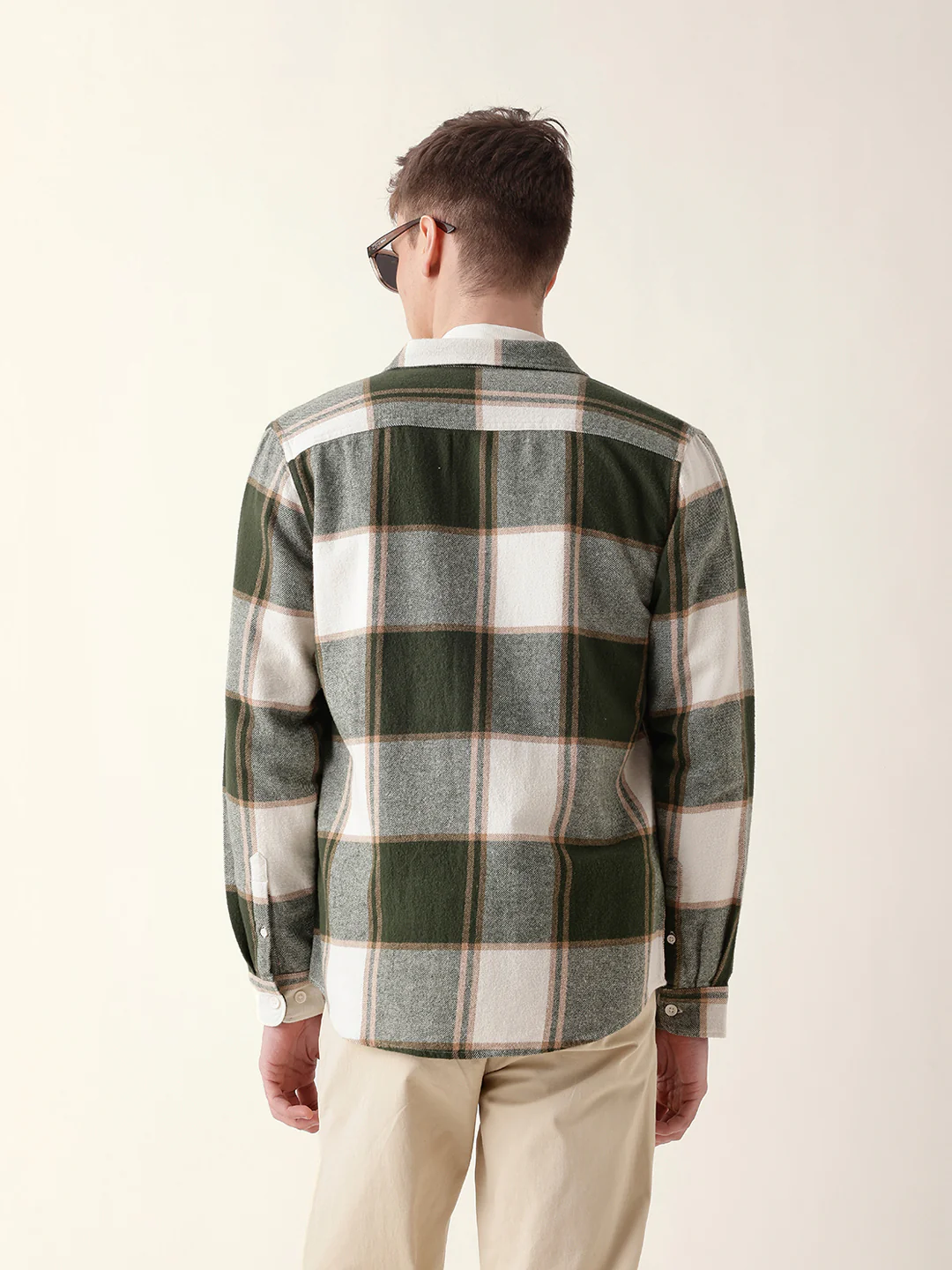 Men Casual Plaid Flannel Shirt - Image 7