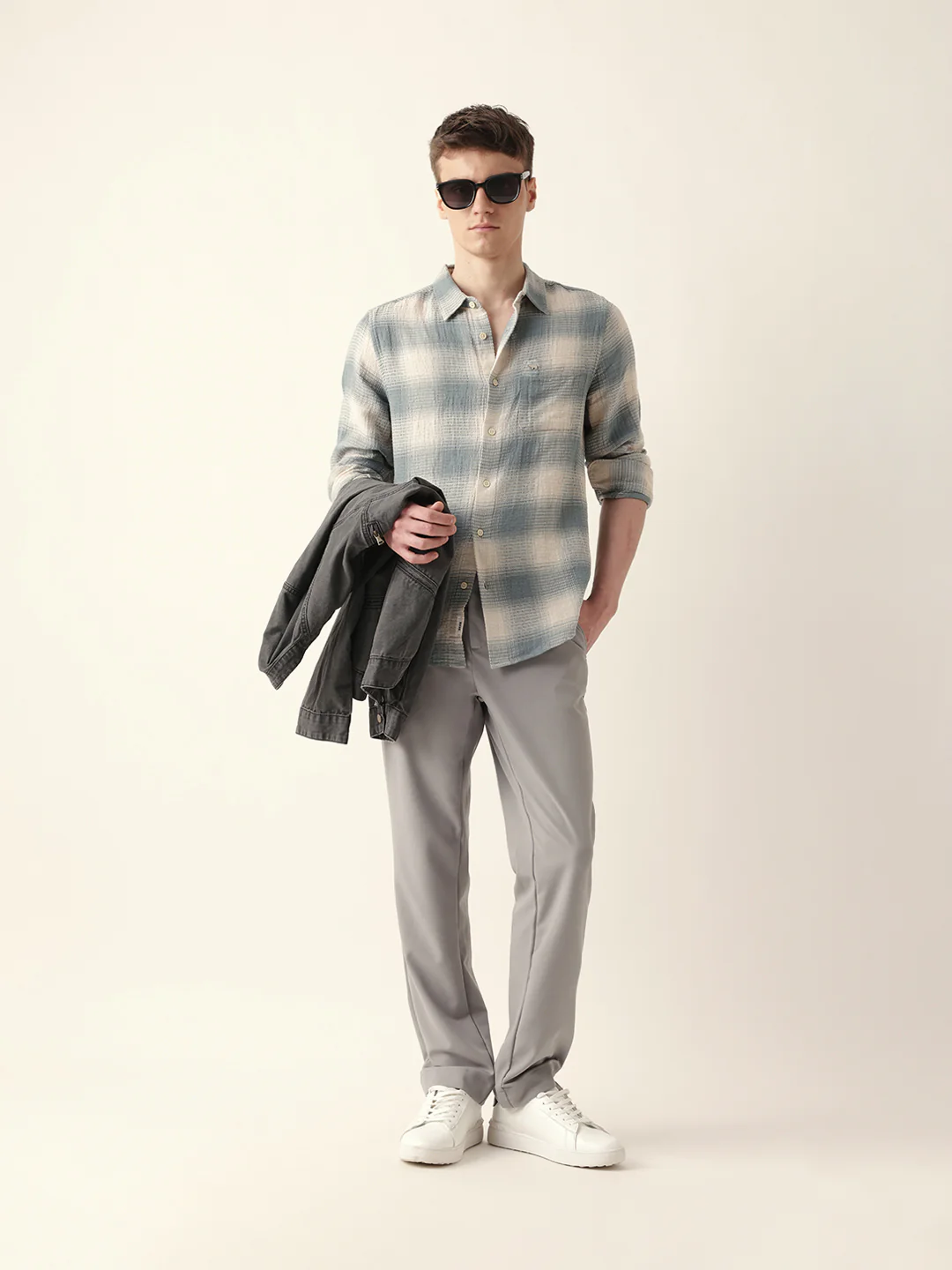 Men Casual Plaid Flannel Shirt - Image 2