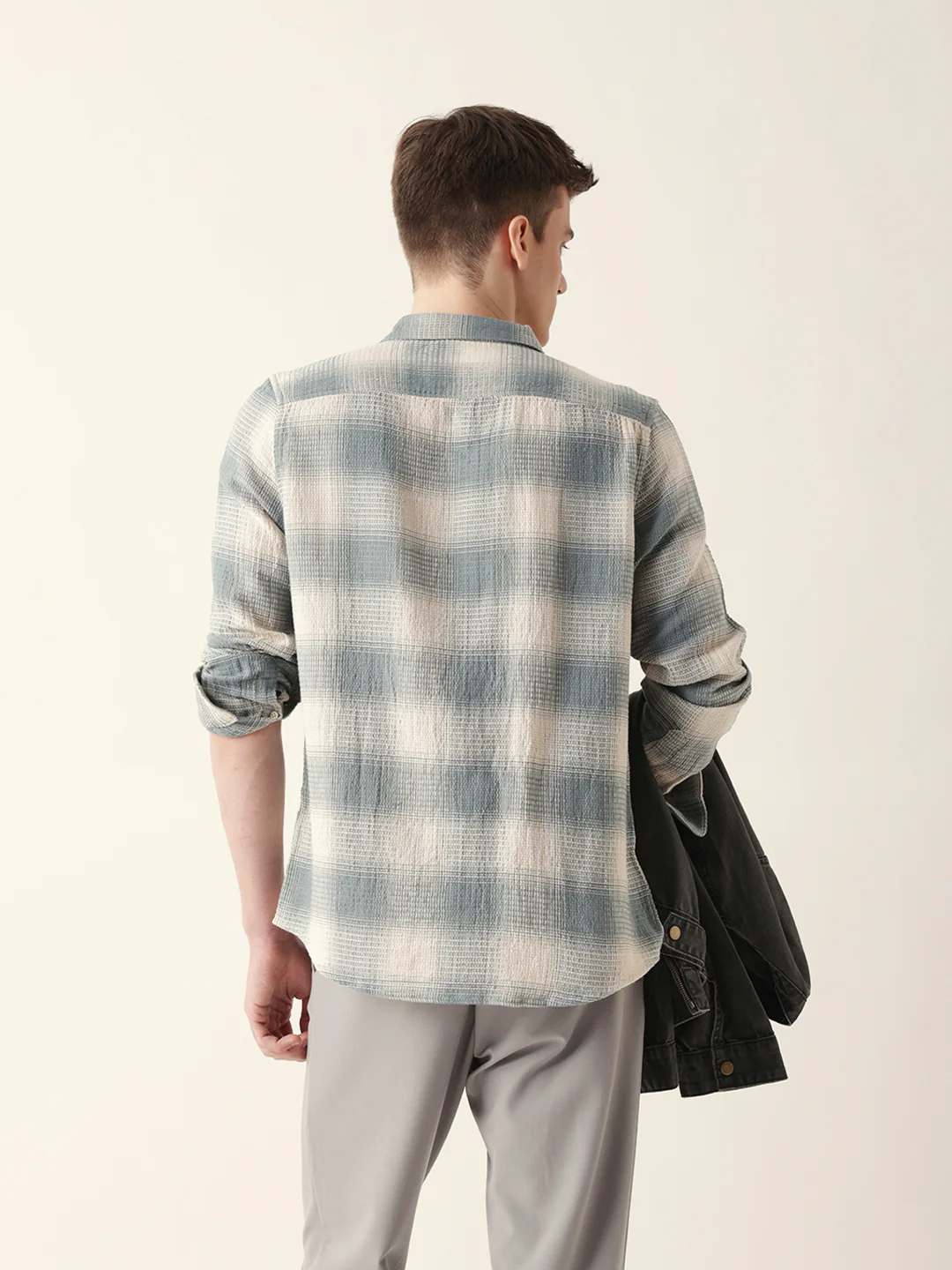 Men Casual Plaid Flannel Shirt - Image 7