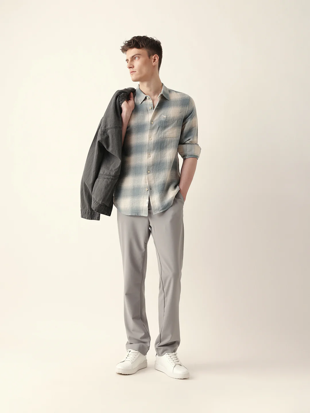 Men Casual Plaid Flannel Shirt - Image 8