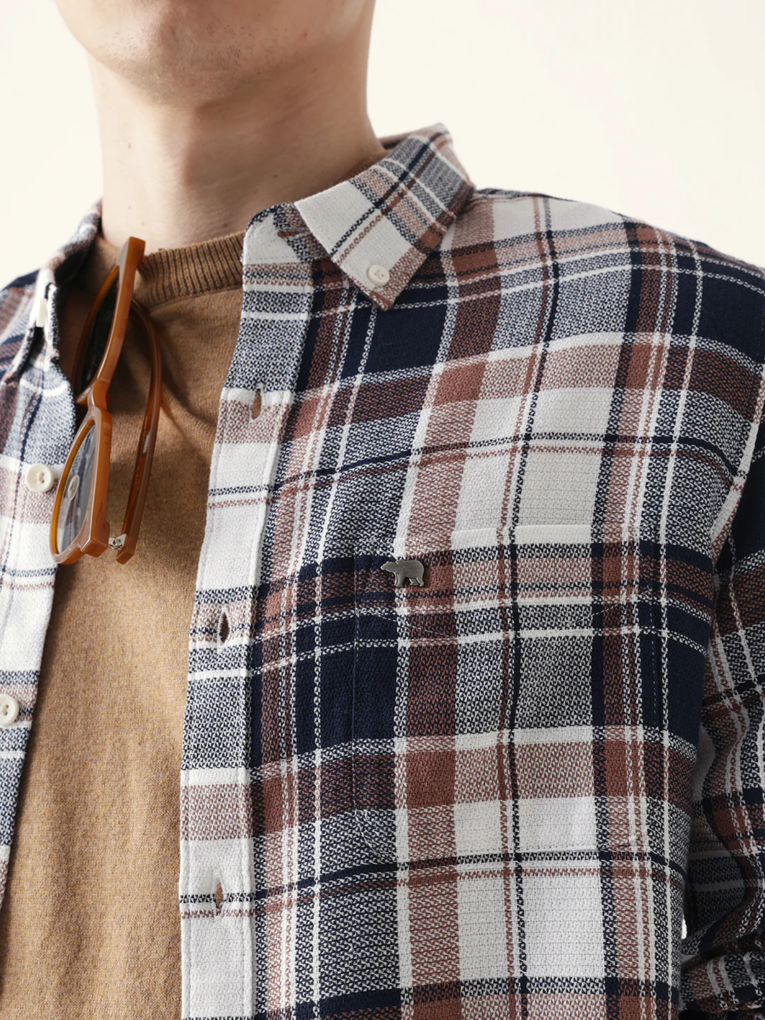 Men Casual Plaid Flannel Shirt - Image 6