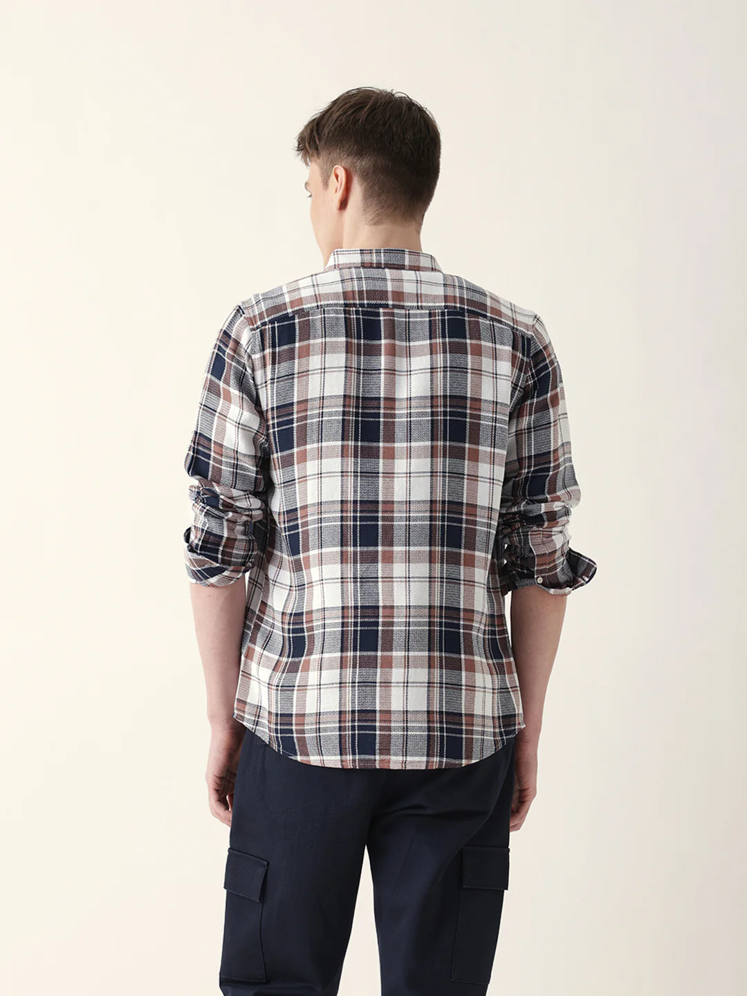 Men Casual Plaid Flannel Shirt - Image 7