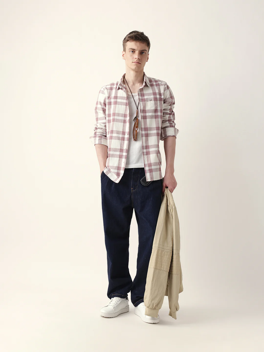 Men Casual Plaid Flannel Shirt - Image 2